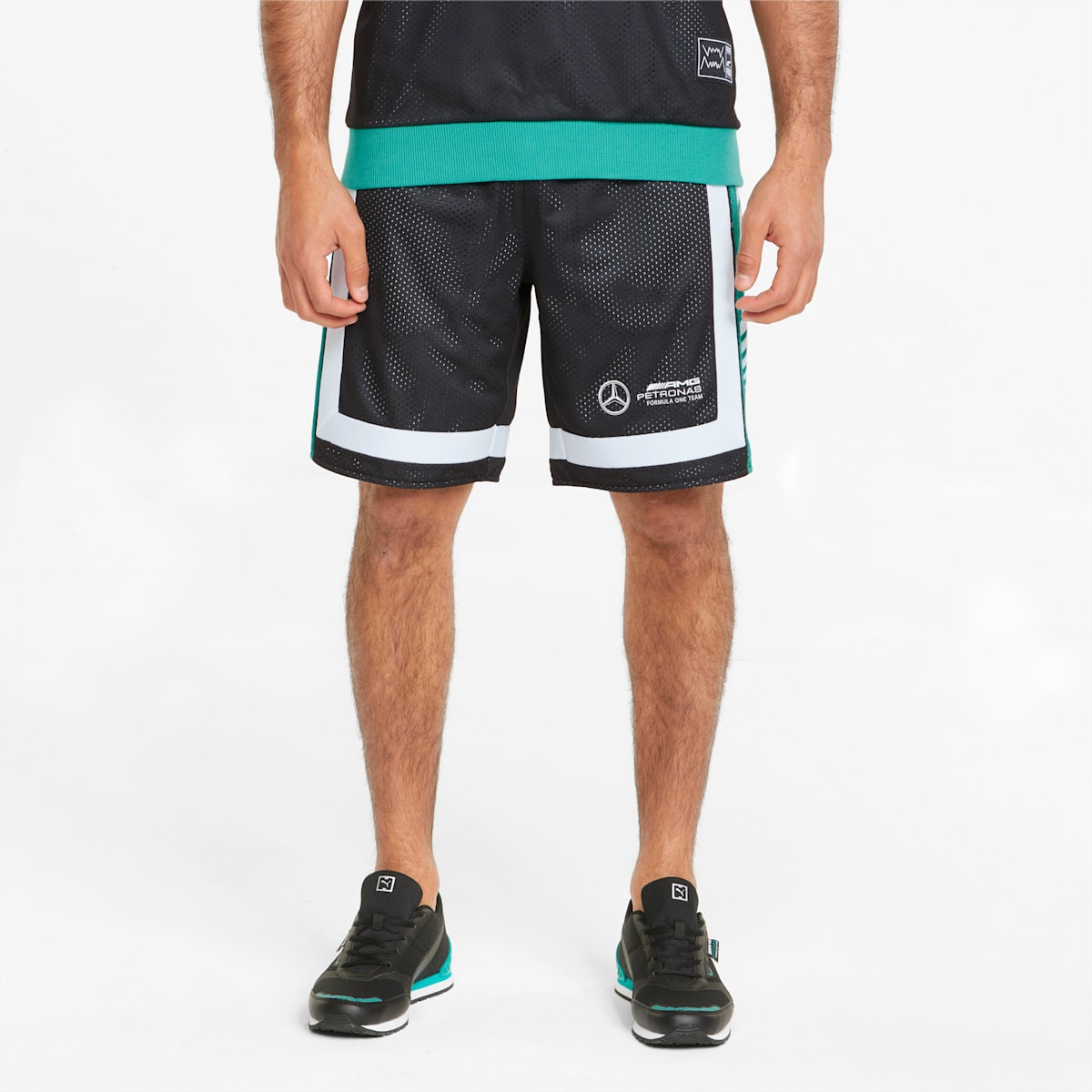 Mercedes AMG-Petronas Motorsport Formula 1 Retro Shorts Men