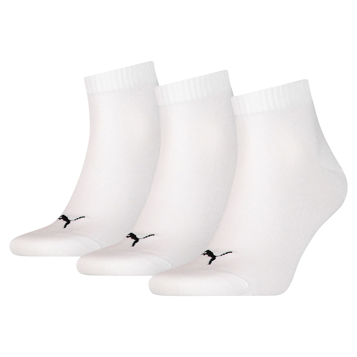 PUMA Unisex Quarter Plain Socks 3 Pack