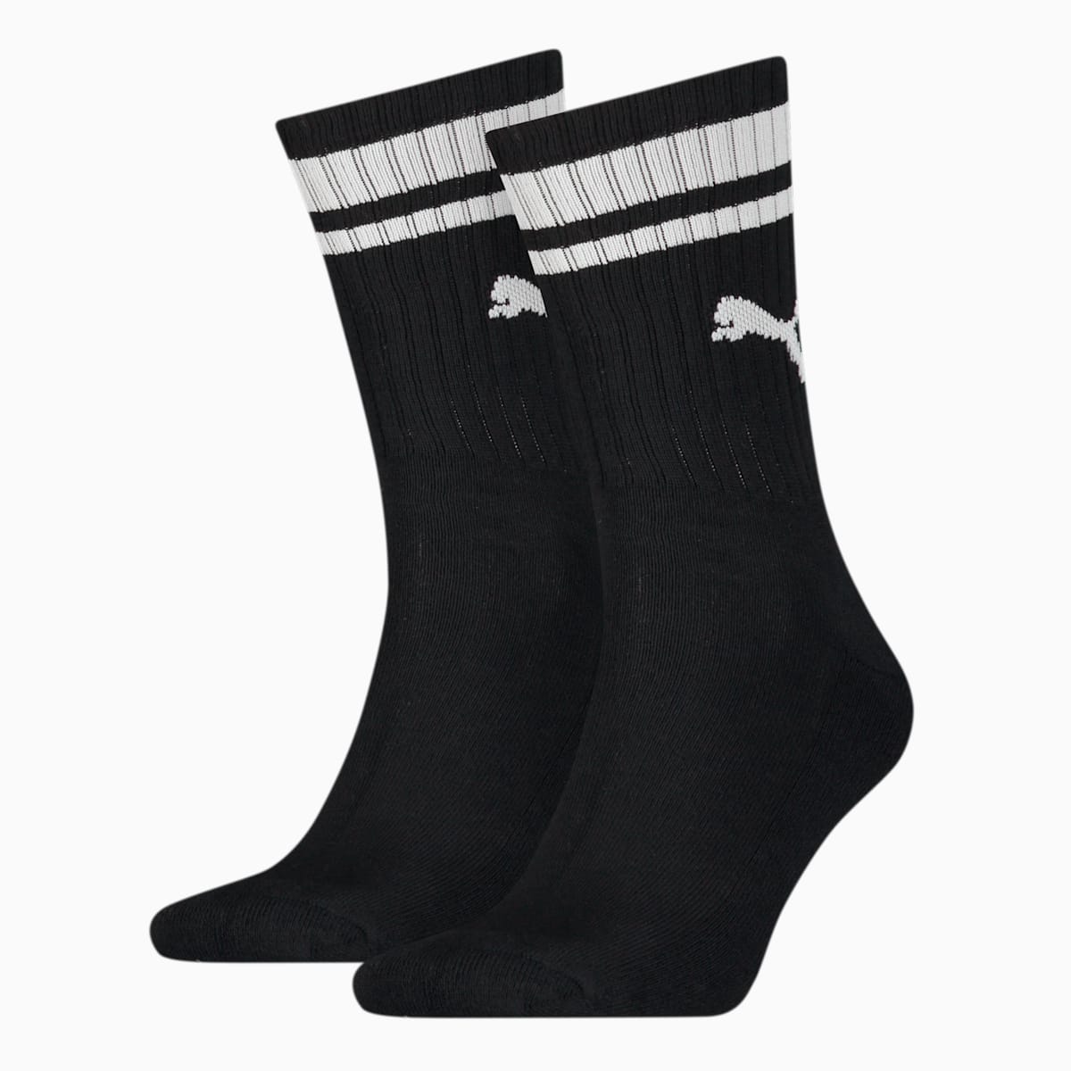 PUMA Unisex Crew Heritage Stripe Socks 2 Pack