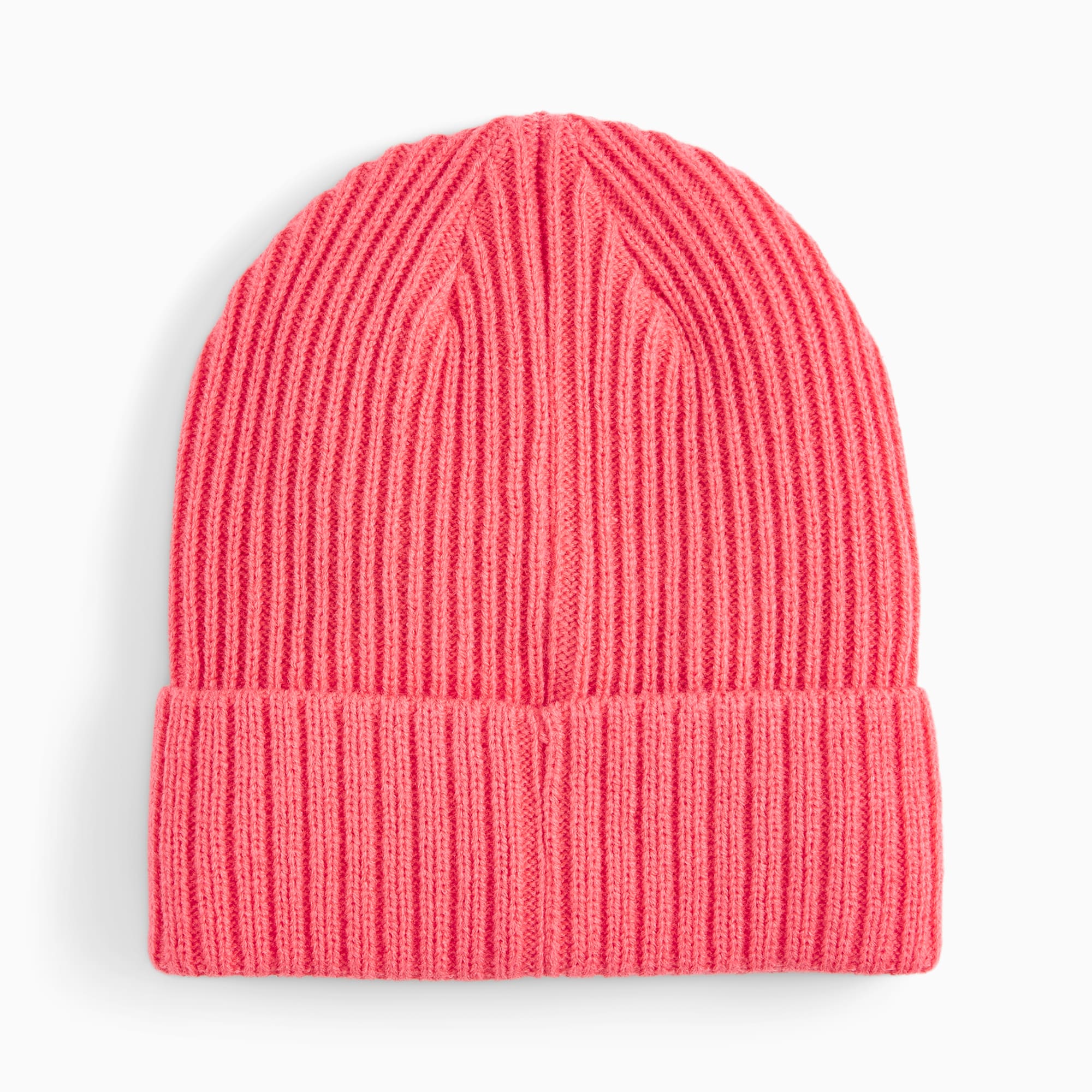 PUMA Klassieke geribbelde beanie met boord voor Dames, Electric Blush