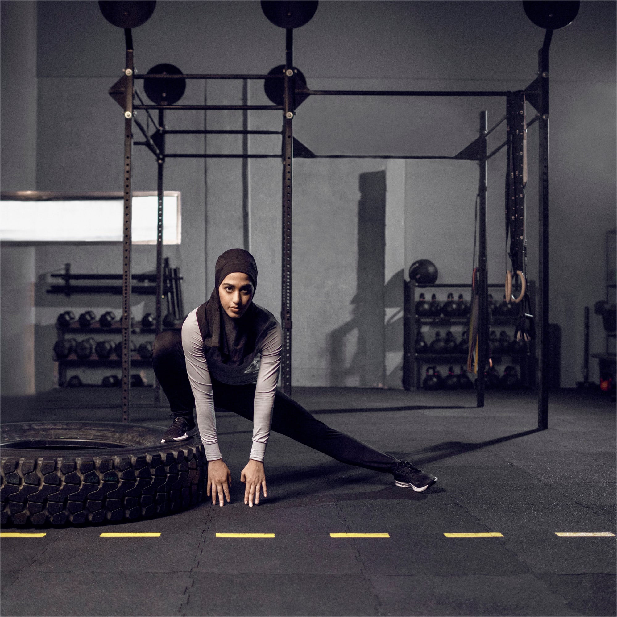 PUMA Sport Running Hijab Für Damen, Schwarz, Größe: M