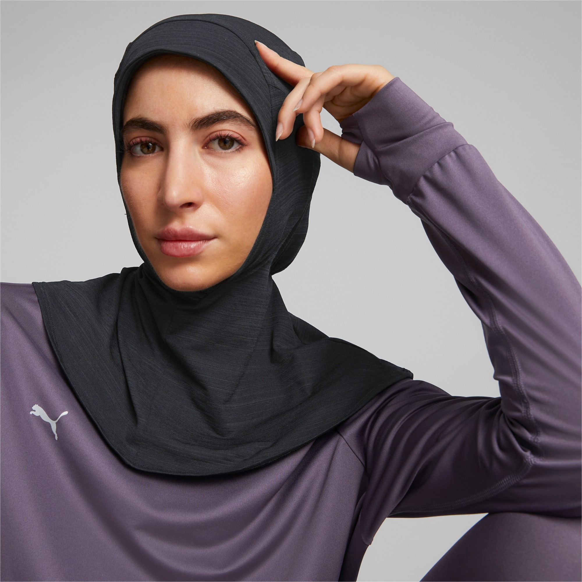 PUMA Sport Running Hijab Für Damen, Schwarz, Größe: M