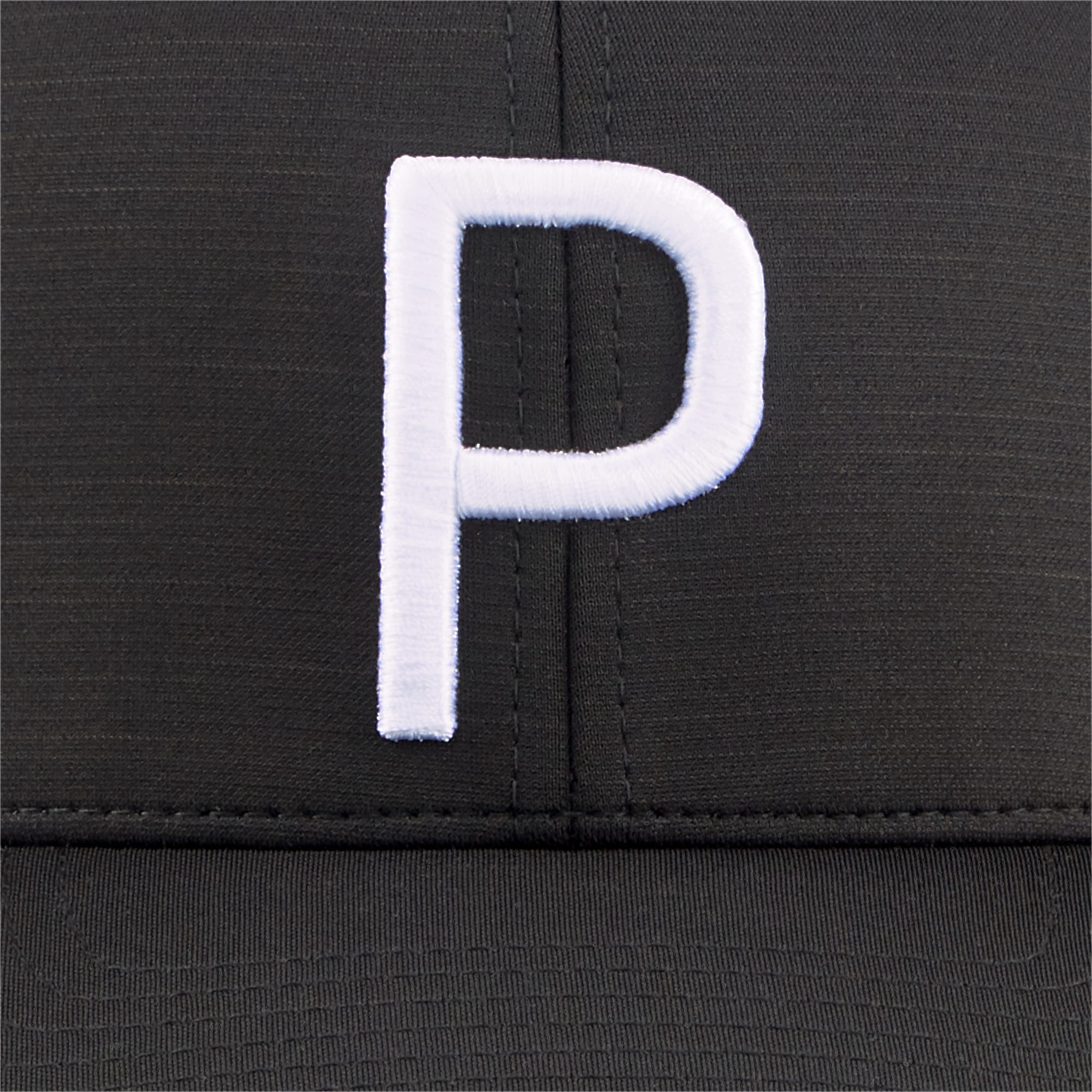 Men's PUMA P Golf Cap, Black/White Glow, Accessories