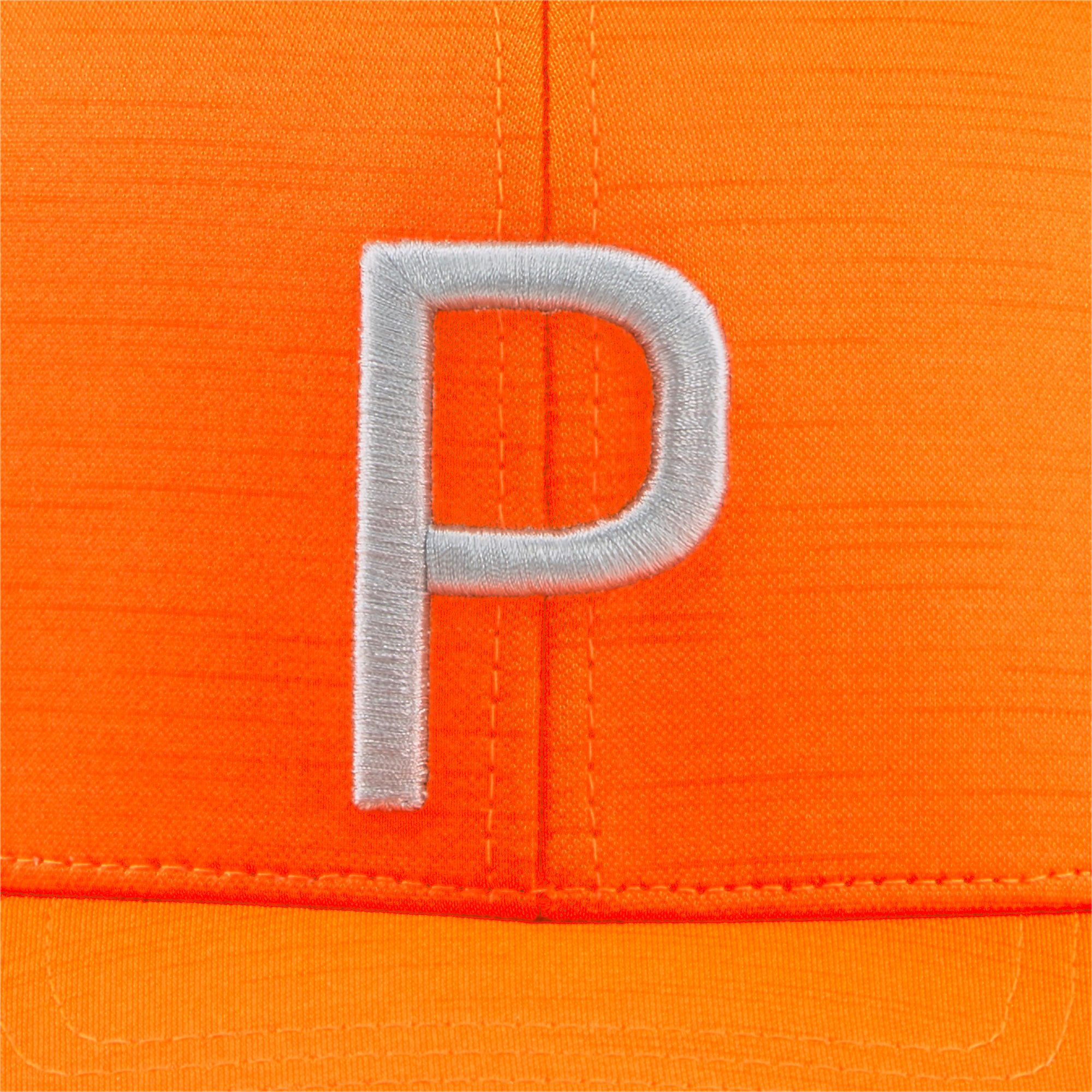 Men's PUMA P Golf Cap, Rickie Orange/Cool Mid Grey, Accessories