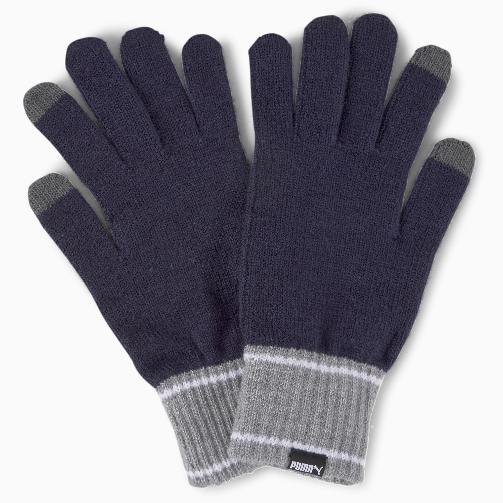 Gebreide handschoenen voor Dames, Blauw/Grijs, Maat M | PUMA
