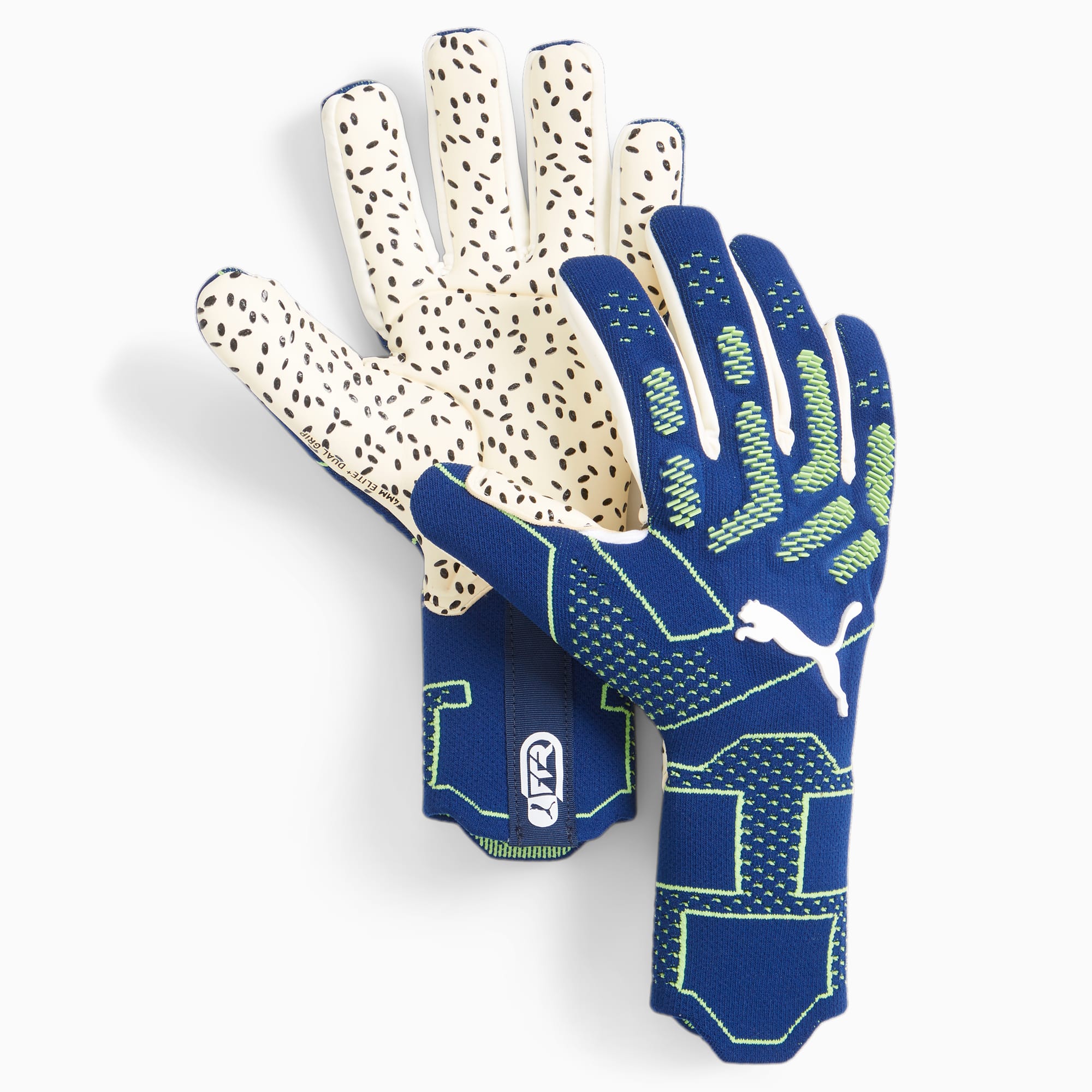 Men's PUMA Future Ultimate Negative Cut Football Goalkeeper Gloves, Persian Blue/Pro Green, Size 11, Accessories