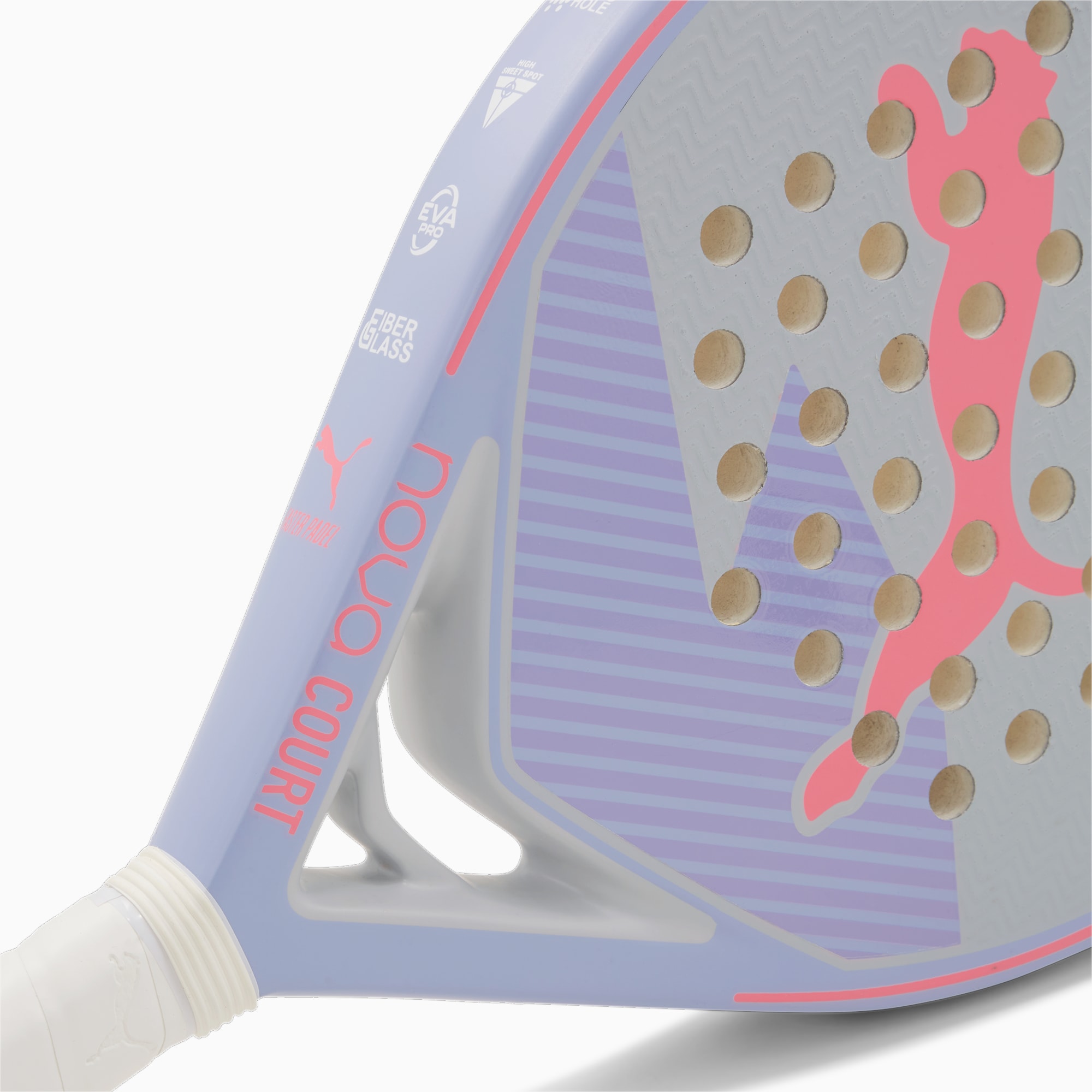 PUMA NOVA PADEL COURT Wmn Unisex - Silver Mist-Vivid Violet-Poison Pink - Maat OSFA