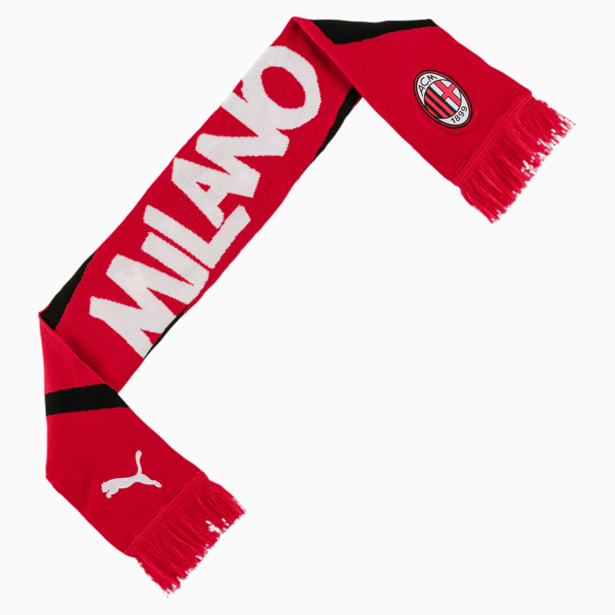 PUMA Écharpe AC Milan ftblCULTURE Football Fan, Rouge/Noir, Vêtements