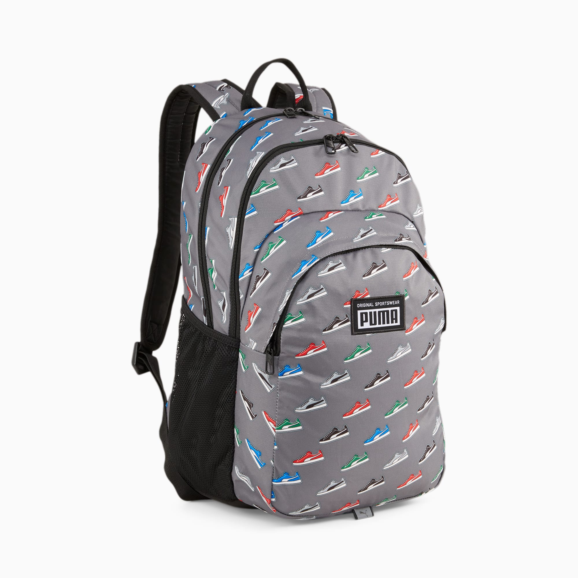PUMA Academy Rucksack, Mit Abstract Muster, Grau, Accessoires