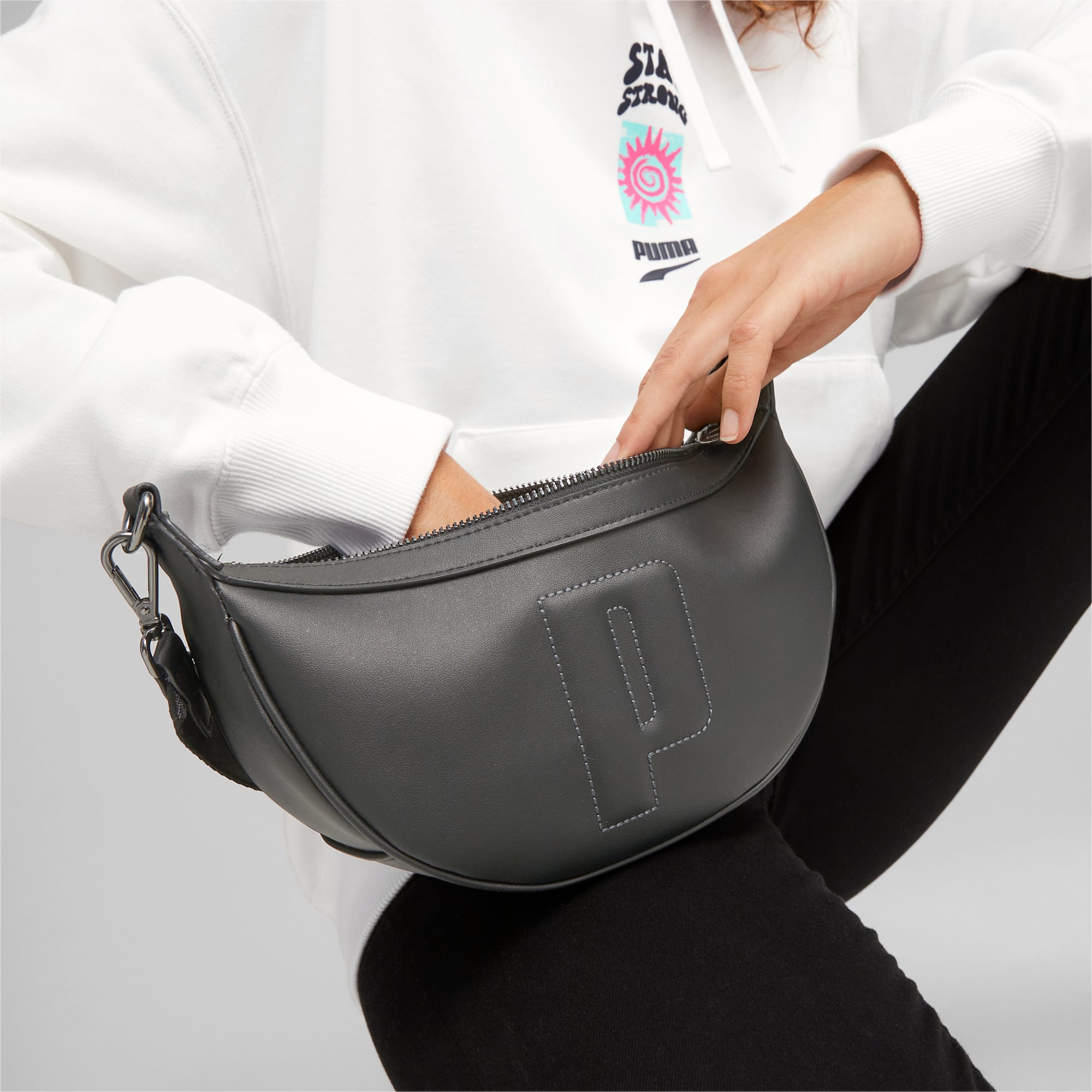 Women's PUMA Sense Mini Hobo Bag, Black, Accessories