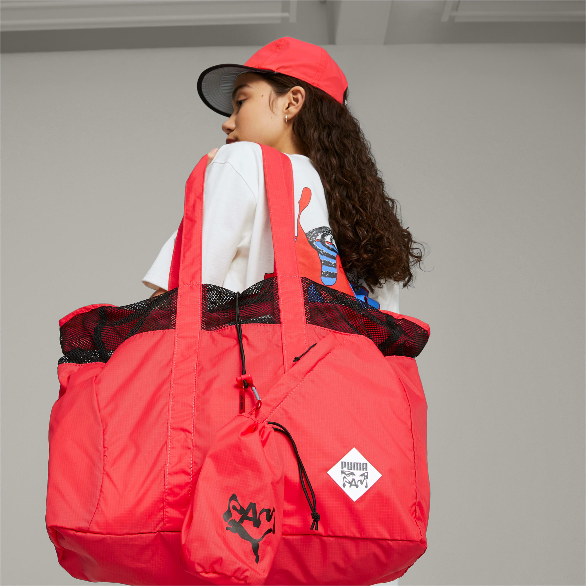 Women's PUMA X Perks And Mini Shopper Bag, Hibiscus