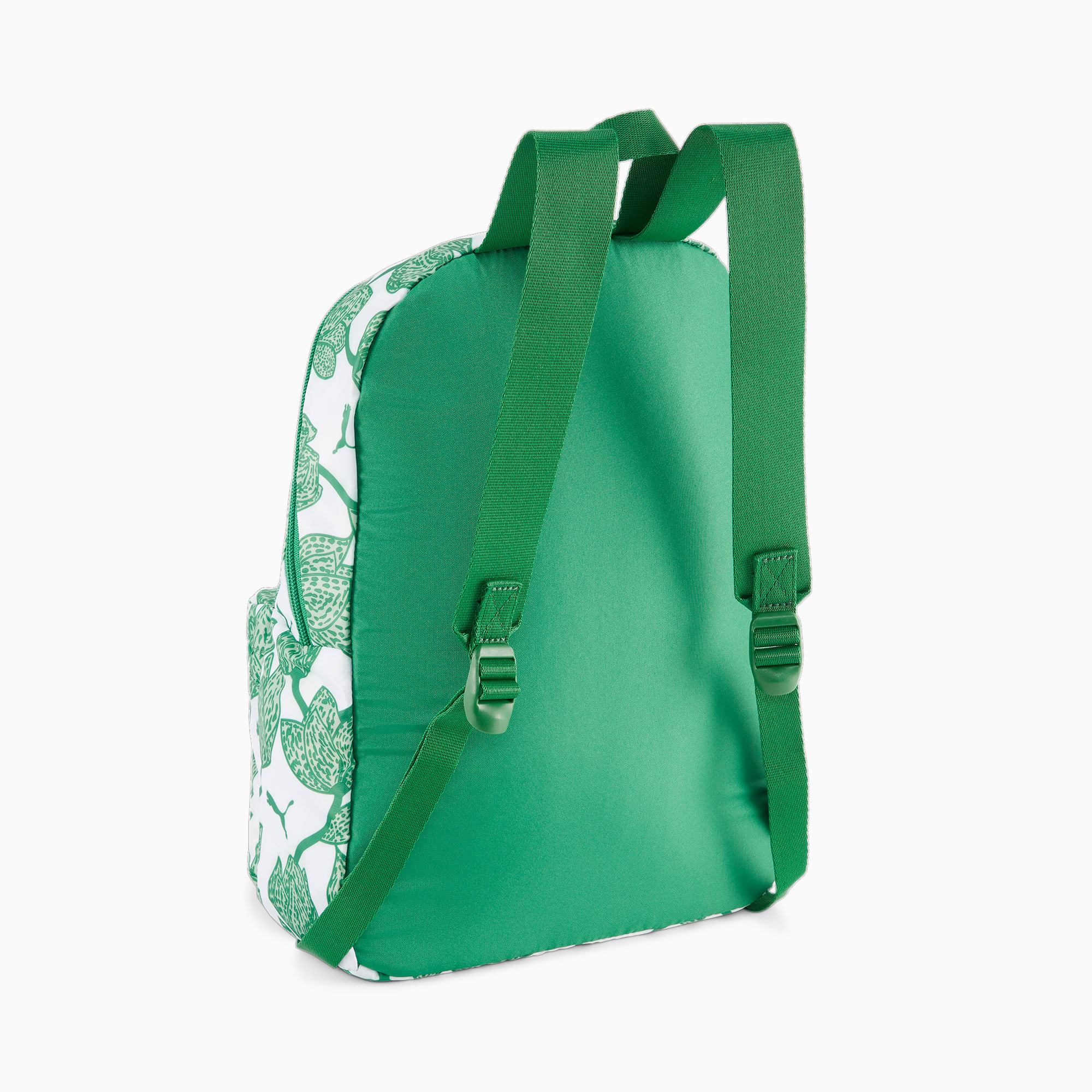 Women's PUMA Core Pop Backpack, Archive Green/Blossom AOP, Accessories