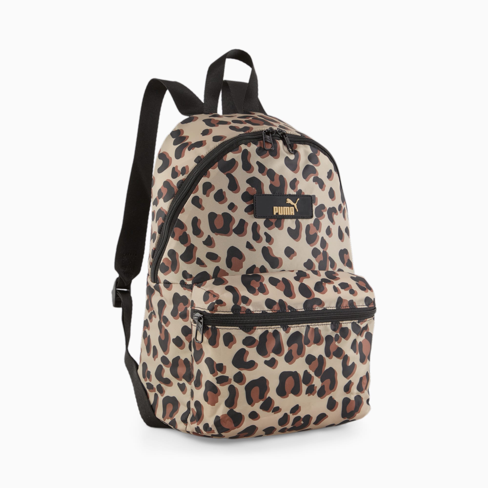 Women's PUMA Core Pop Backpack, Prairie Tan/Animal AOP, Accessories