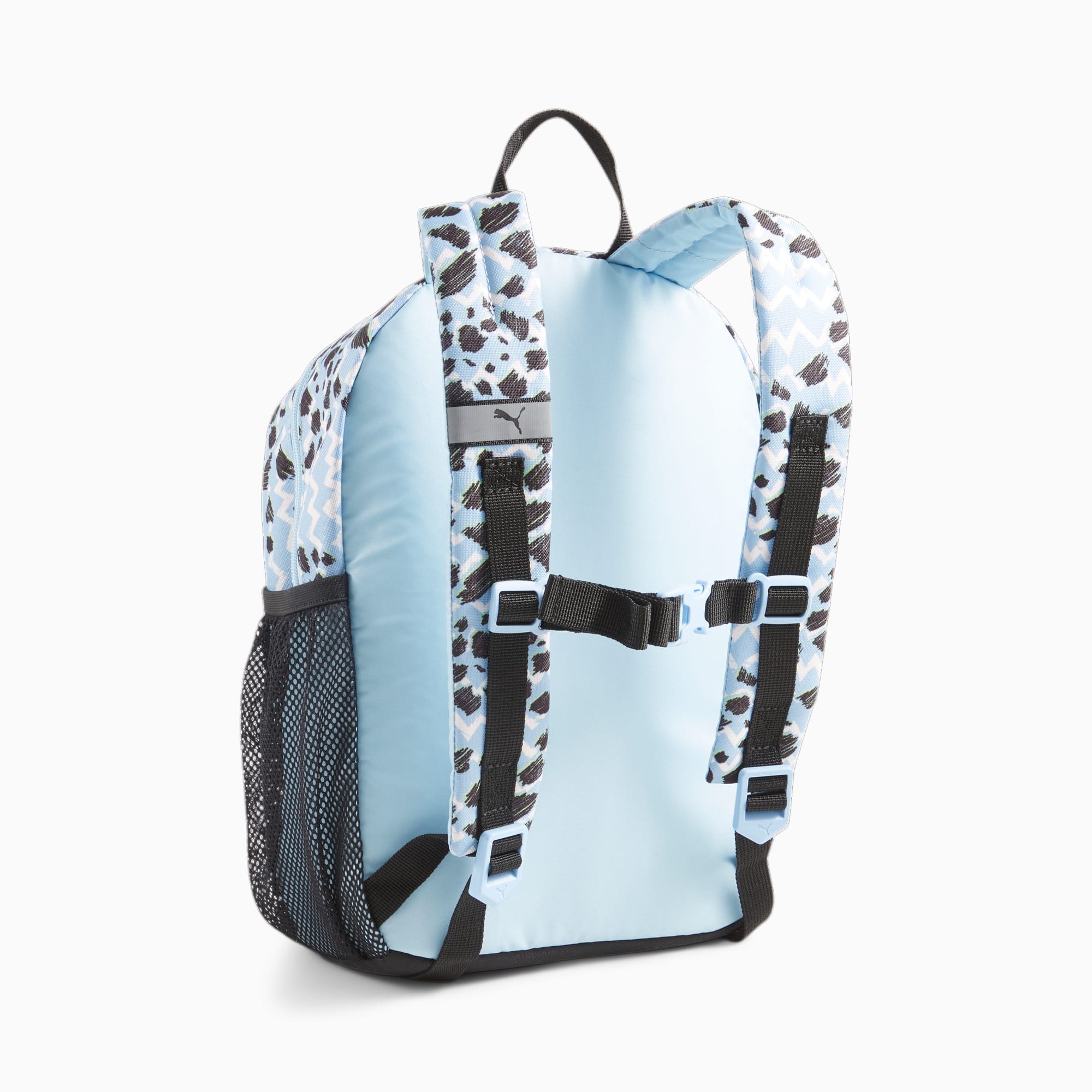 PUMA Mixmatch Youth Backpack, Black/Sky Blue/AOP, Accessories