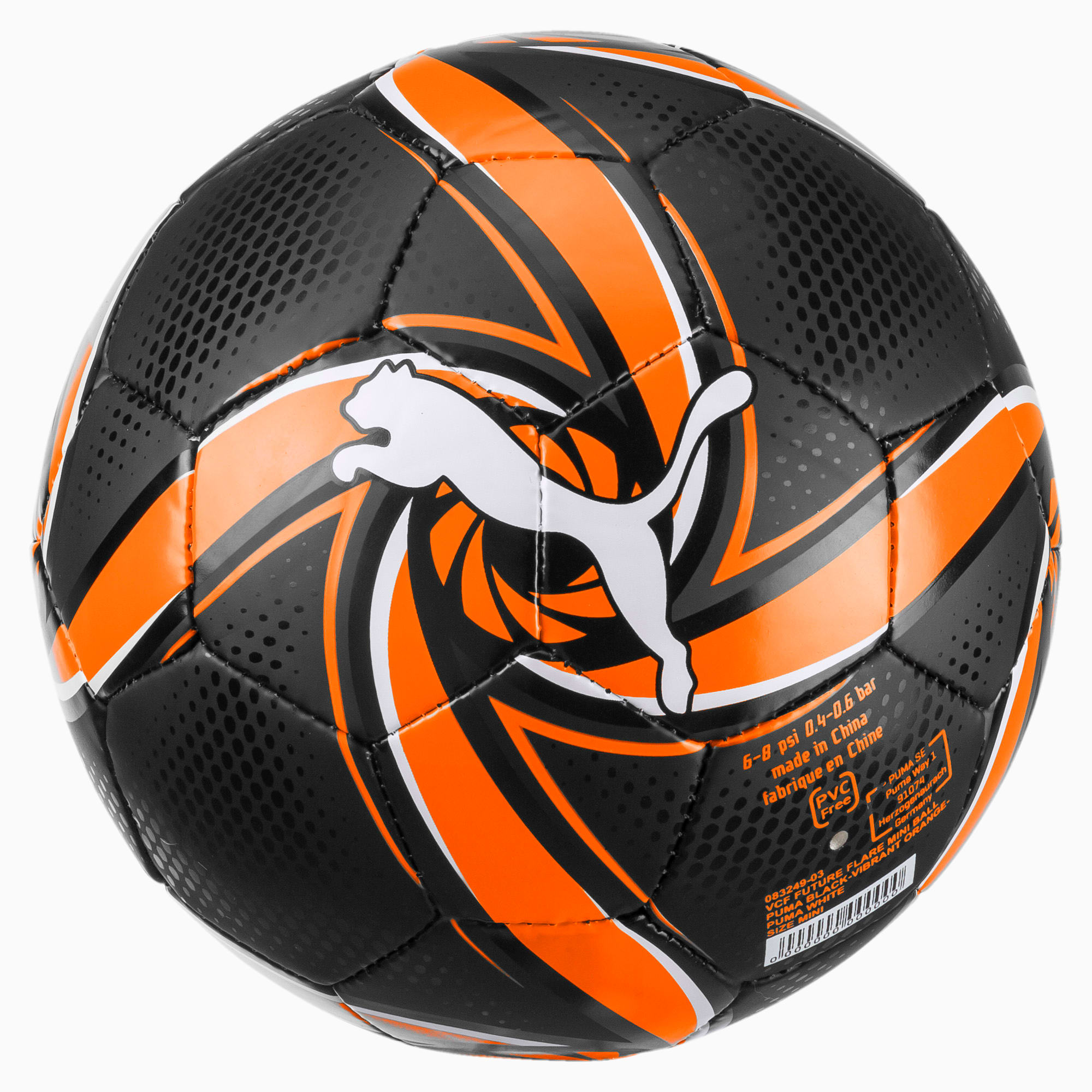 Valencia CF FUTURE Flare minitrainingsbal, Oranje/Zwart, Maat Mini | PUMA