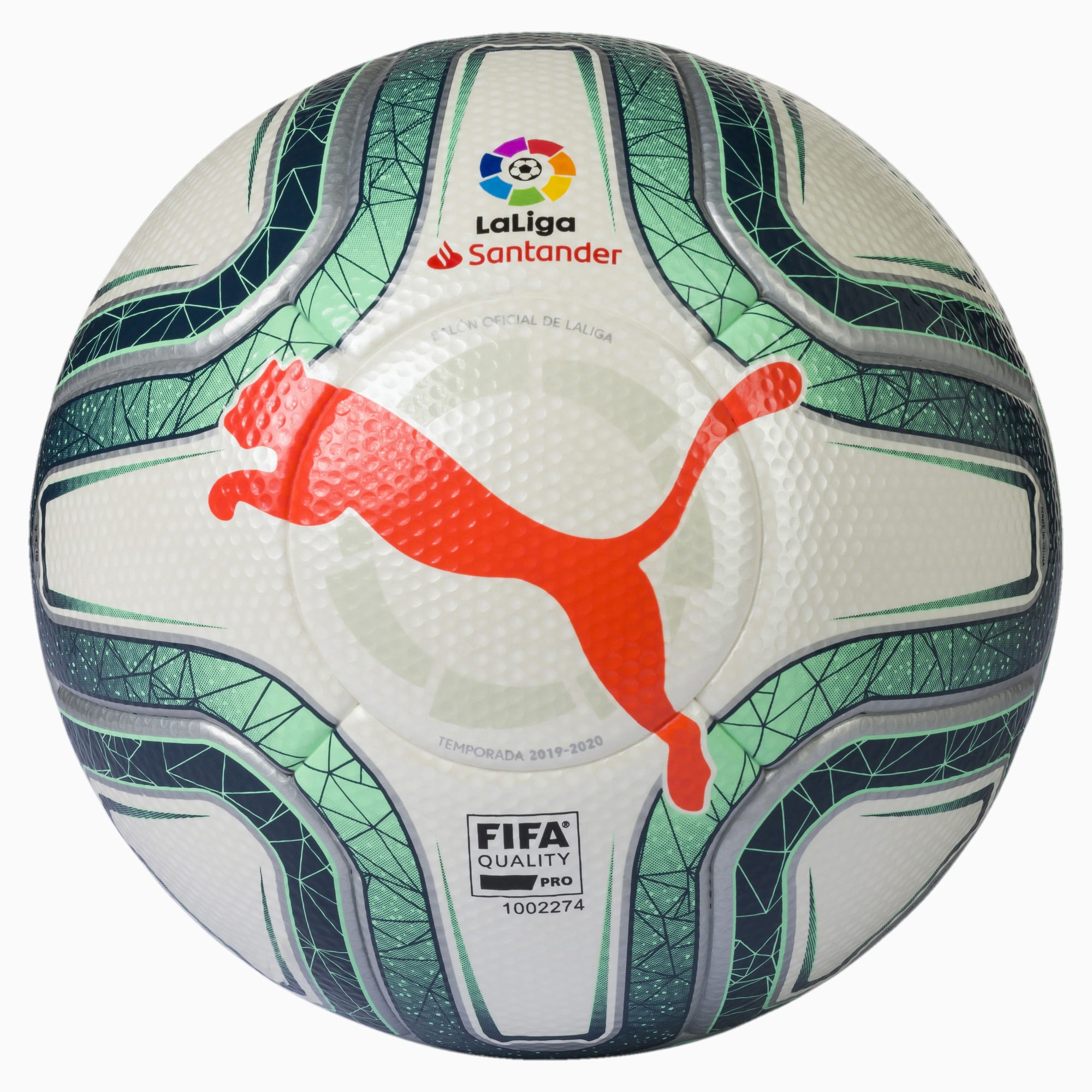 Image of PUMA LaLiga 1 FIFA Quality Pro Fußball | Mit Aucun | Weiß/Grün/Rot | Größe: 5