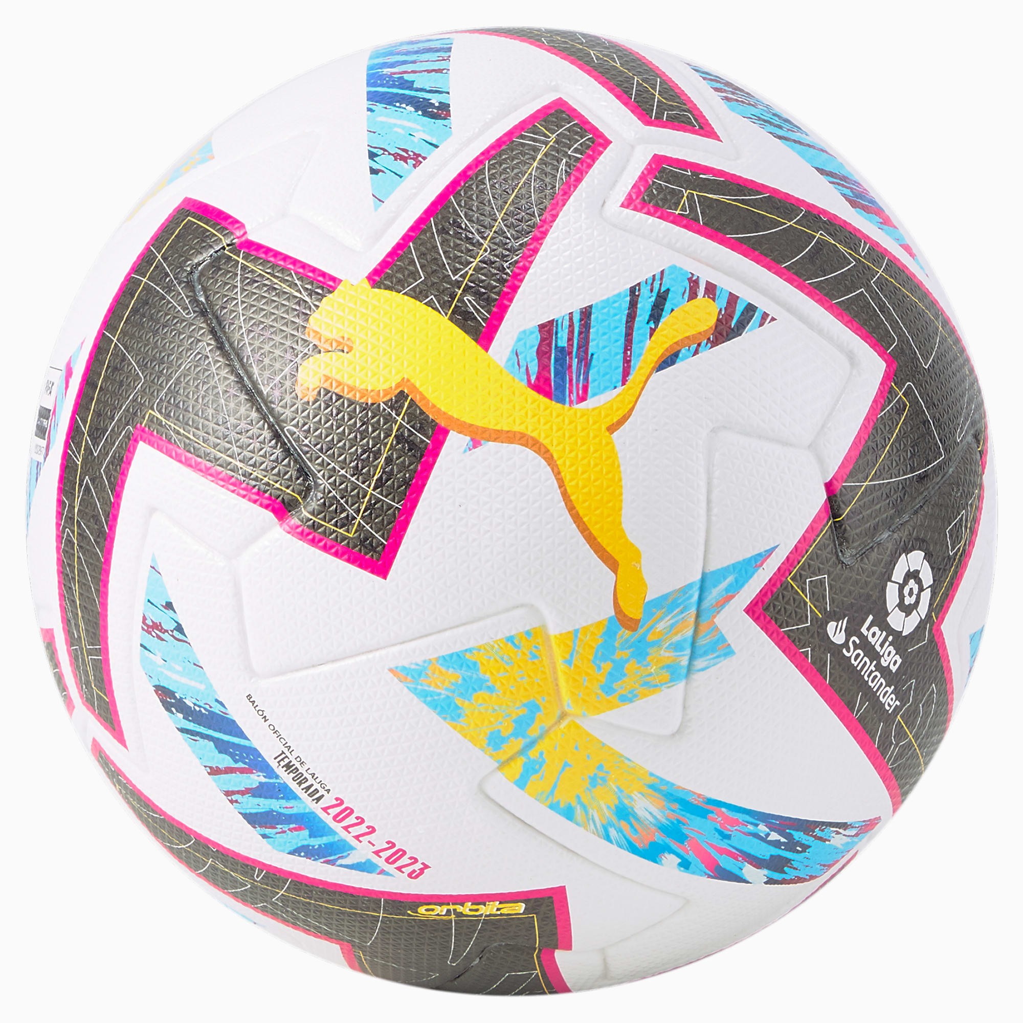 Women's PUMA Orbita Laliga 1 Fifa Pro Match Football, White/Beetroot Purple/Blue Atoll, Size 5, Accessories