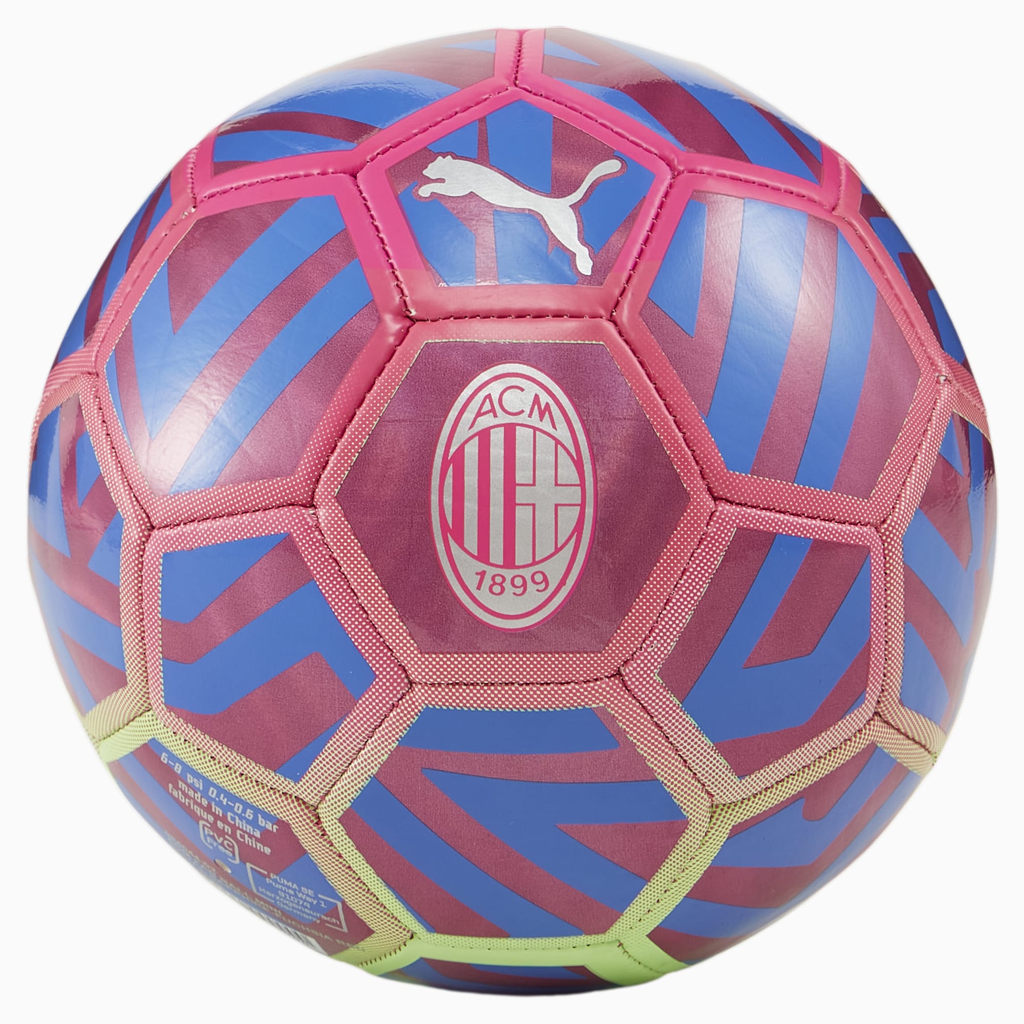 PUMA Mini Ballon De Supporter De Football AC Milan, Bleu/Rouge