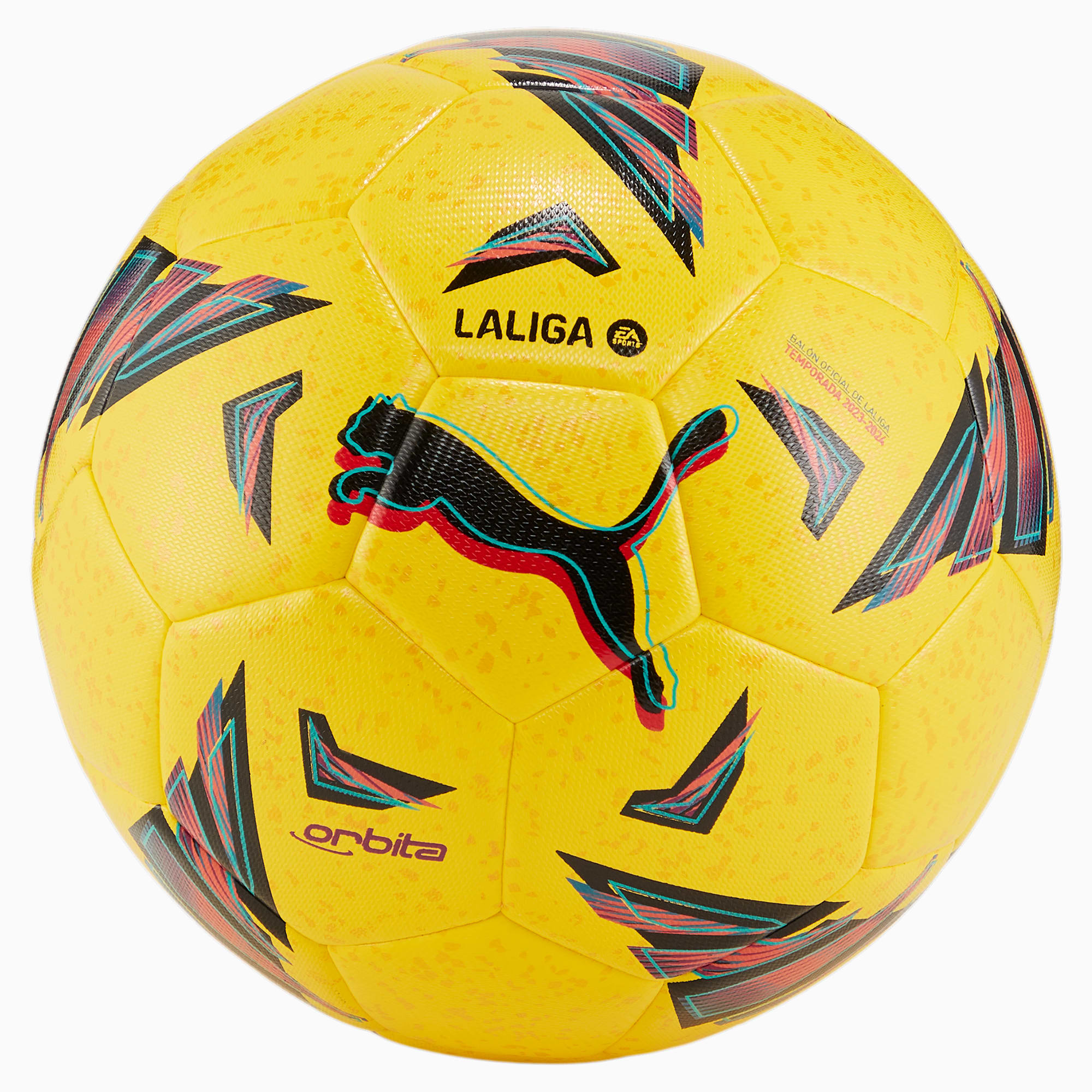 PUMA Orbita LaLiga Hybrid Trainingsfußball, Gelb, Größe: 4