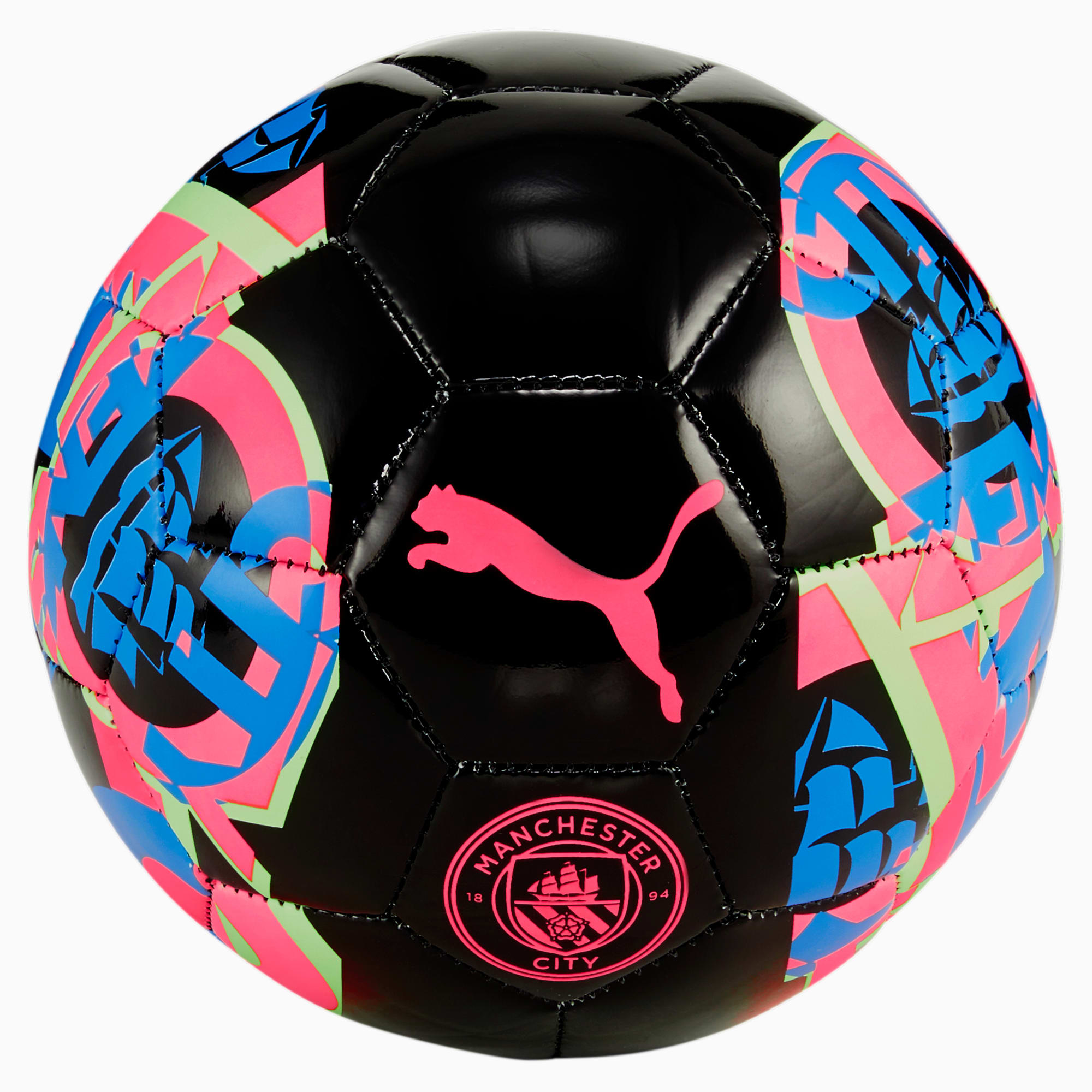 PUMA Manchester City Ftblcore minivoetbal, Zwart/Groen