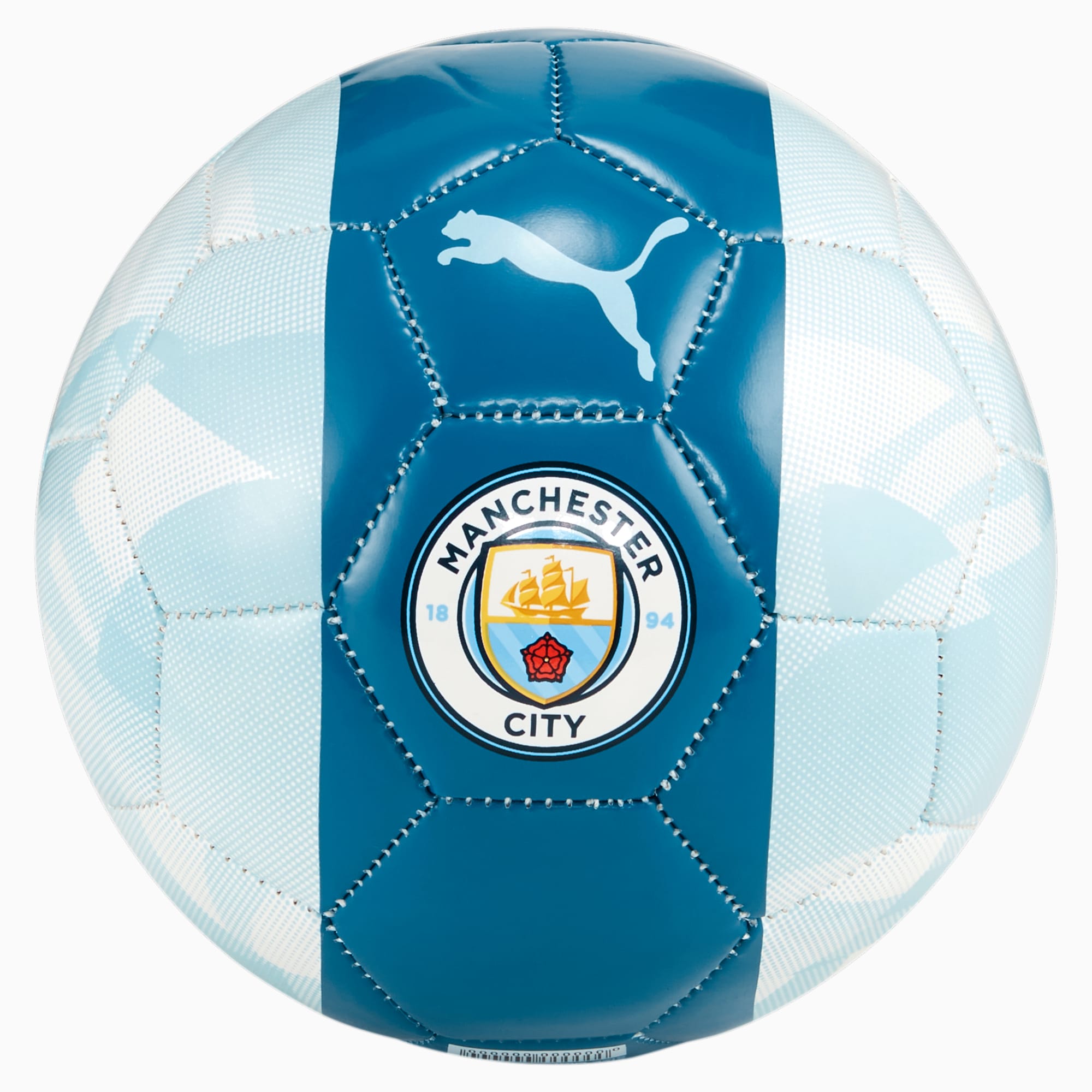 PUMA Manchester City FtblCore Mini-Fußball, Silber/Blau, Größe: Mini