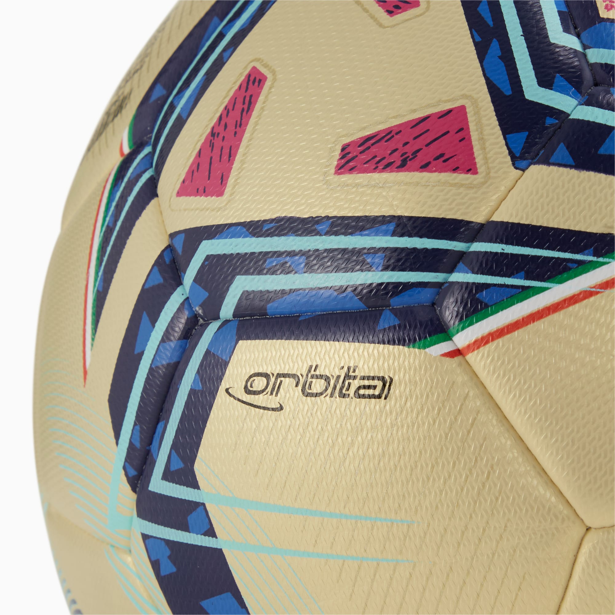 Women's PUMA Serie A Special Edition Hybrid Training Football, Gold/Blue Glimmer/Sunset Glow, Size 4, Accessories