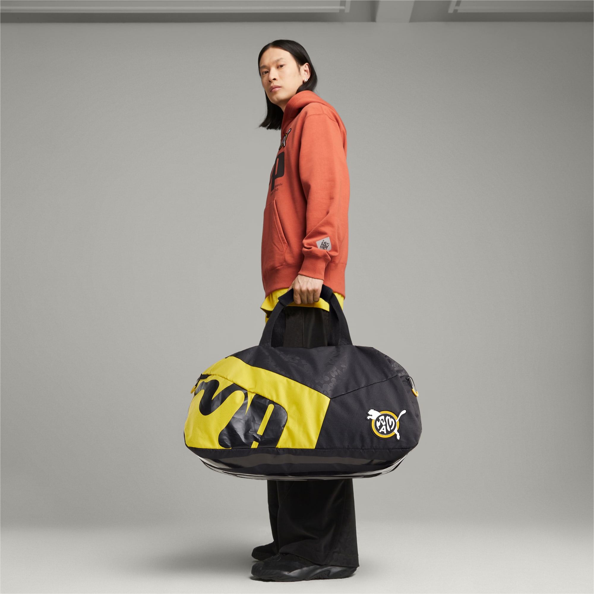 Women's PUMA X Perks And Mini Duffle Bag, Black/Fresh Pear/Tbd, Accessories