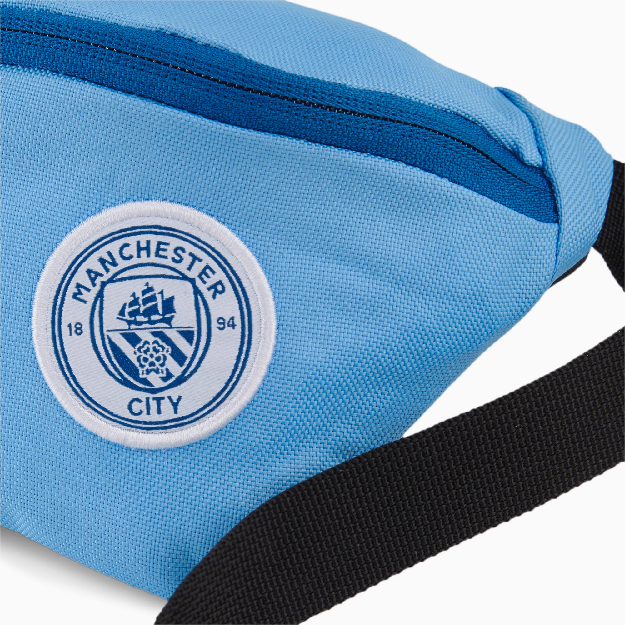 Women's PUMA Manchester City Waist Bag, Light Blue/Lake Blue, Accessories
