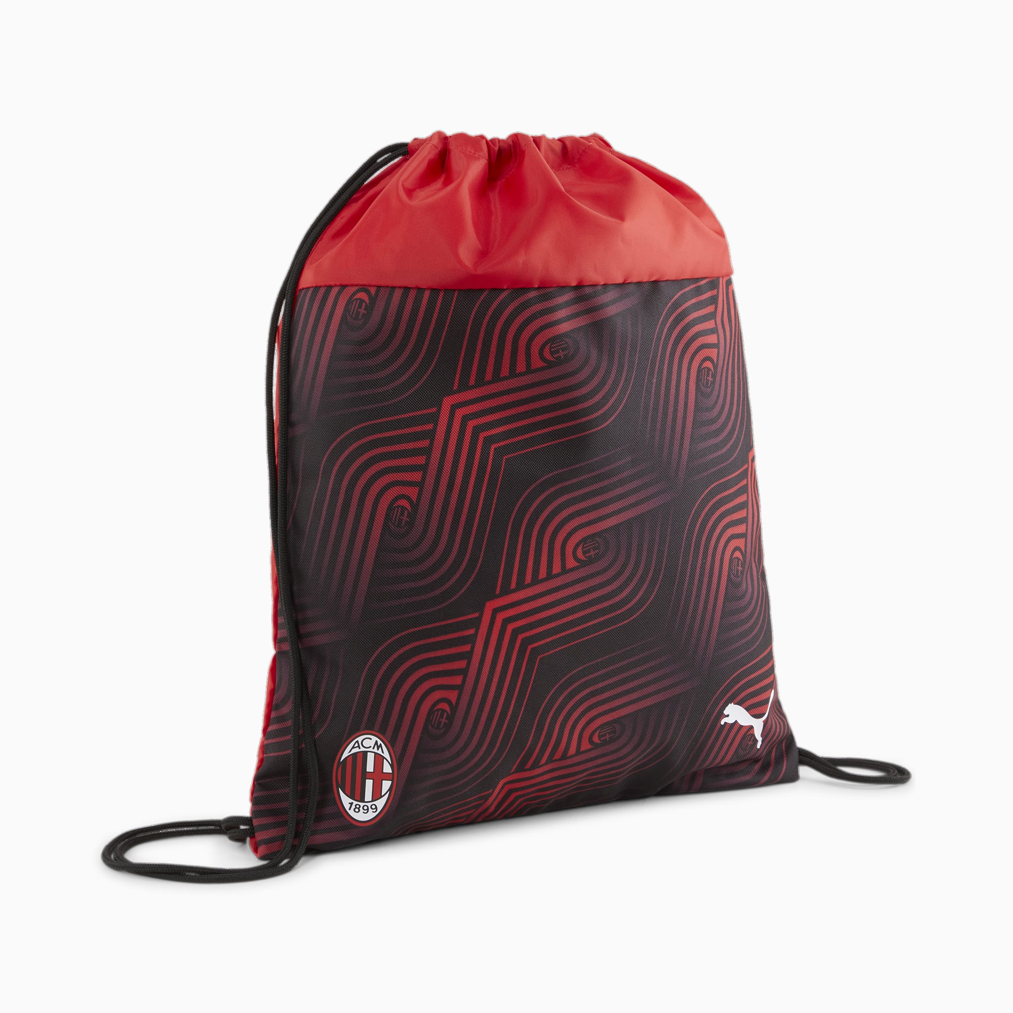 Women's PUMA AC Milan Gym Sack, Black/For All Time Red, Accessories