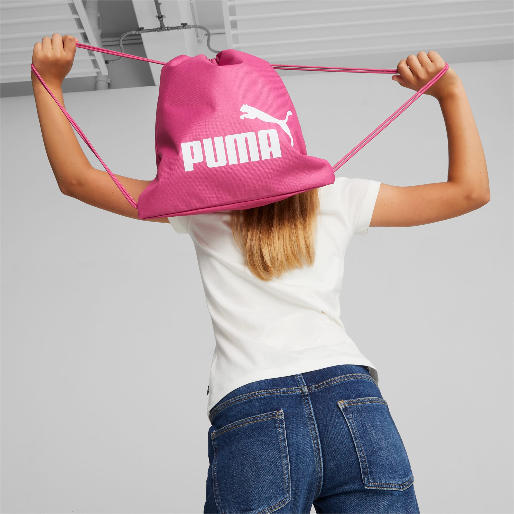 PUMA Phase Small Gym Sack, Strawberry Burst, Accessories