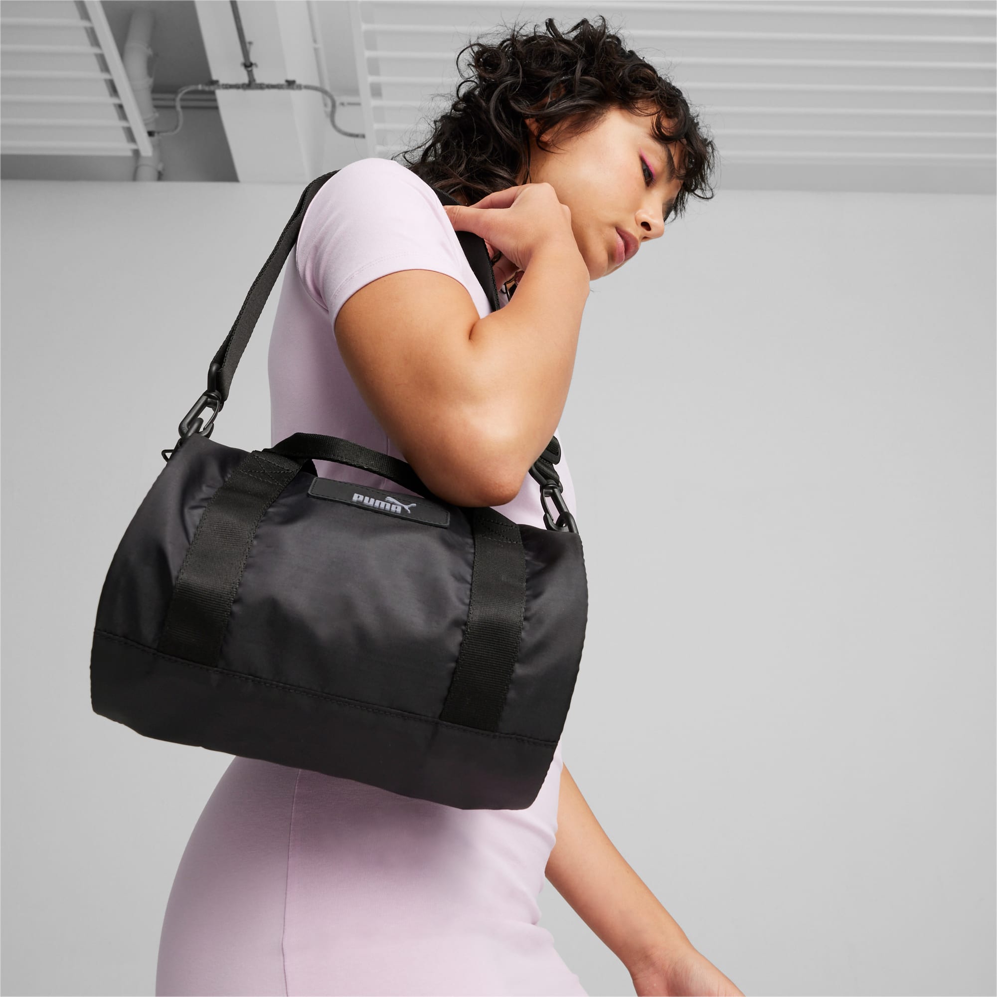 Women's PUMA Core Base Barrel Bag, Black, Accessories