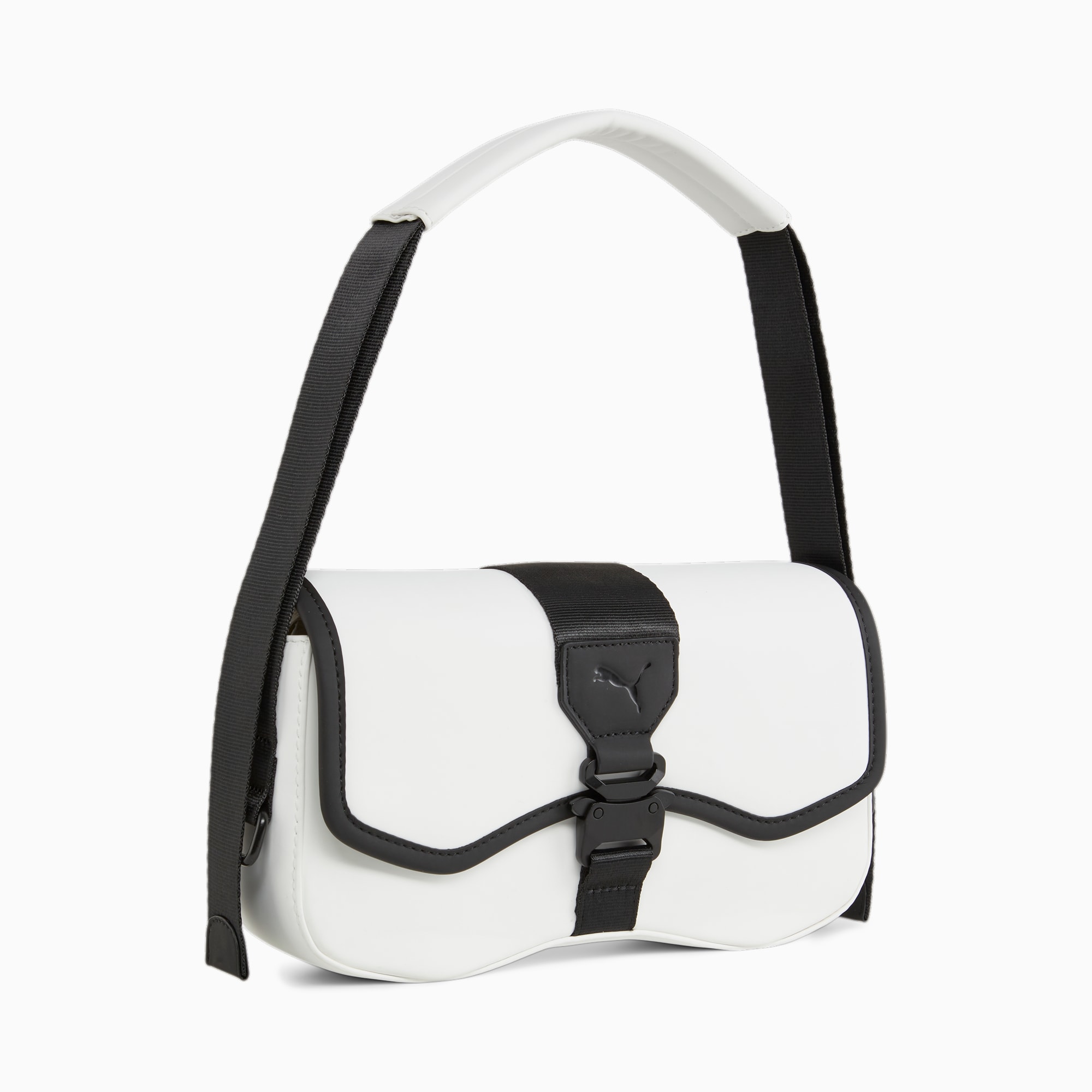Women's PUMA Prime Idol Baguette Bag, White/Black, Accessories