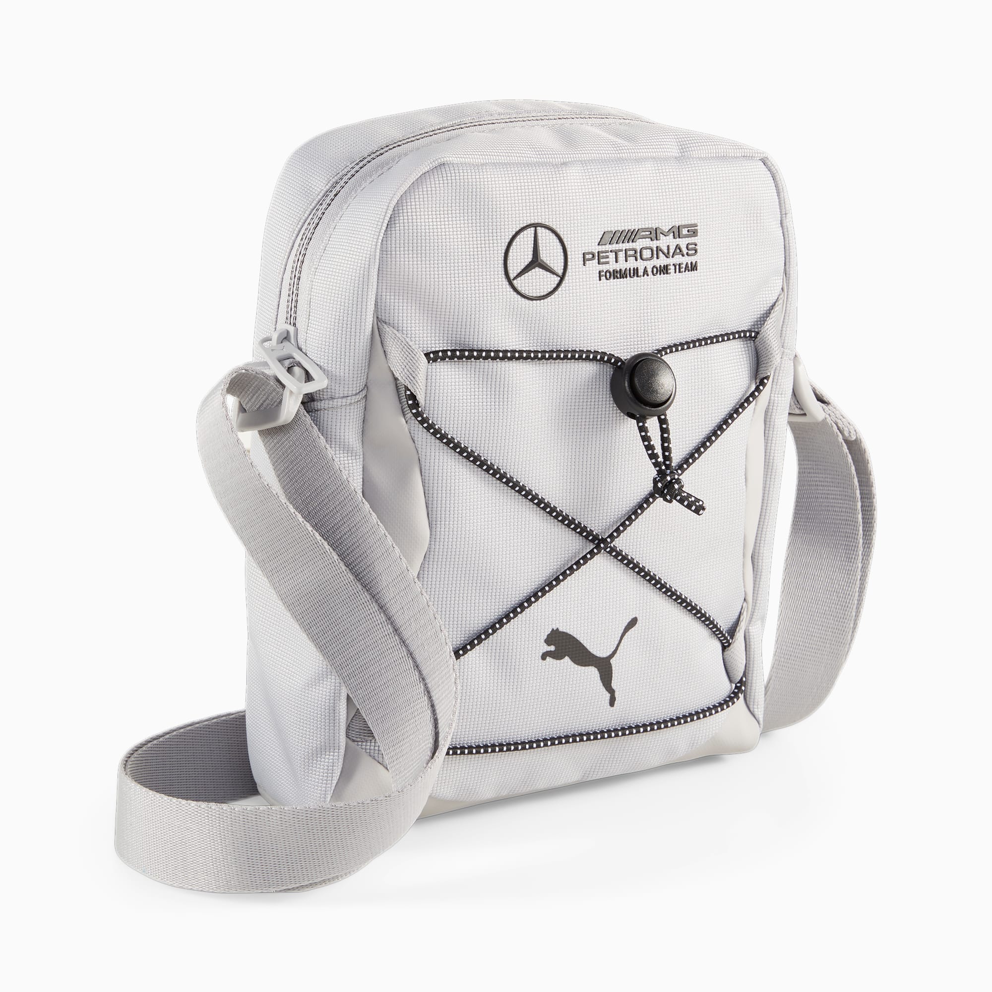 PUMA Mercedes-AMG Petronas Motorsport Draagbare Tas Voor Dames, Zilver