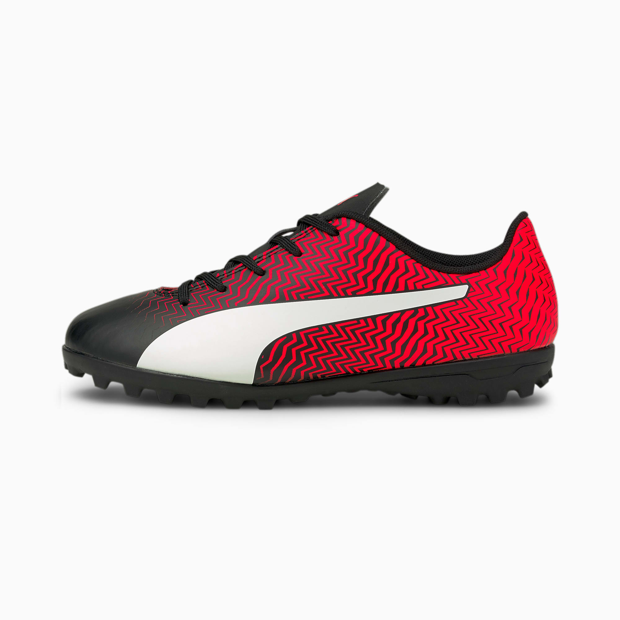 PUMA Chaussures de football Rapido II TT Youth pour Enfant, Noir/Rouge/Blanc, Taille 35, Chaussures