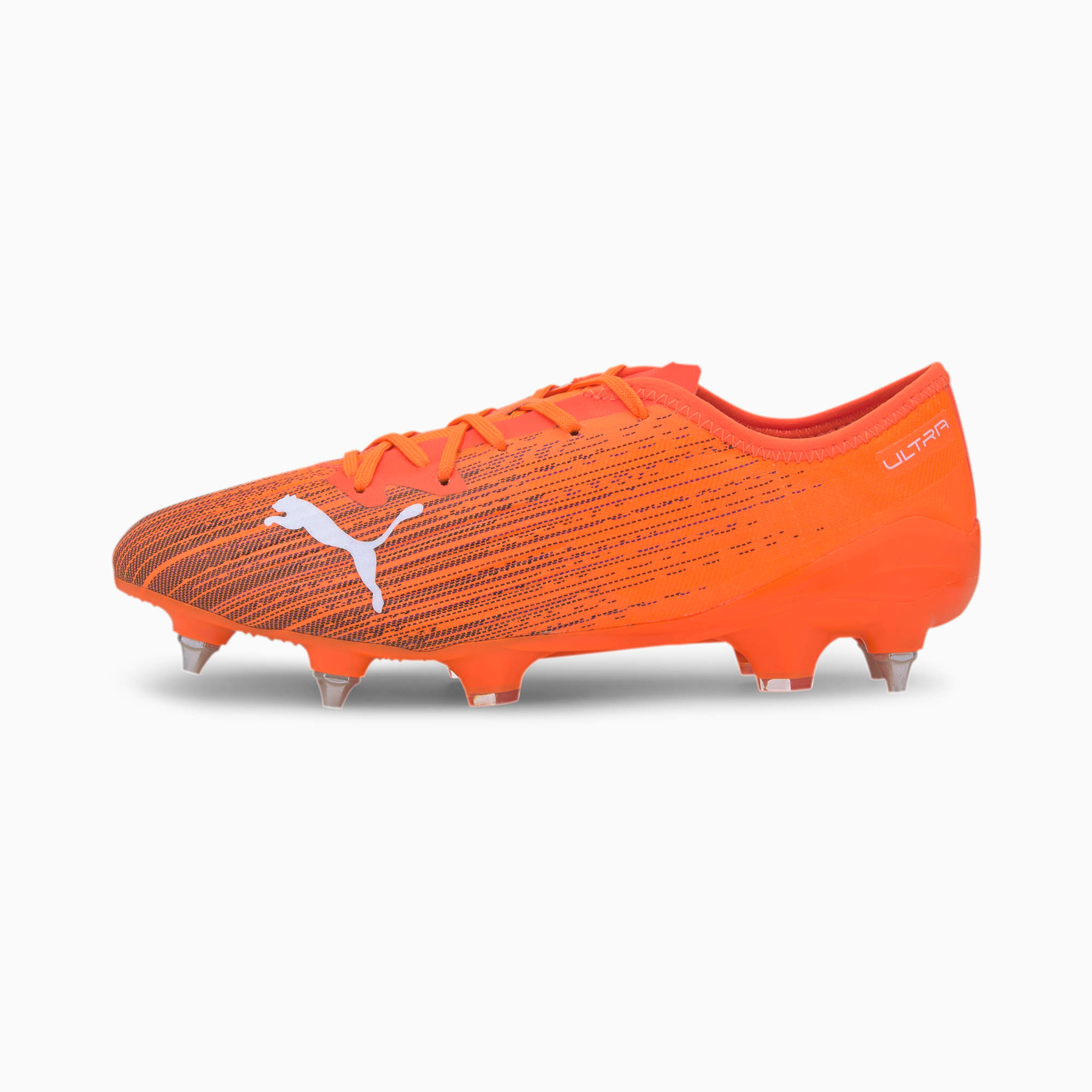 PUMA Chaussure de foot ULTRA 2.1 MxSG pour Homme, Orange/Noir, Taille 48.5, Chaussures
