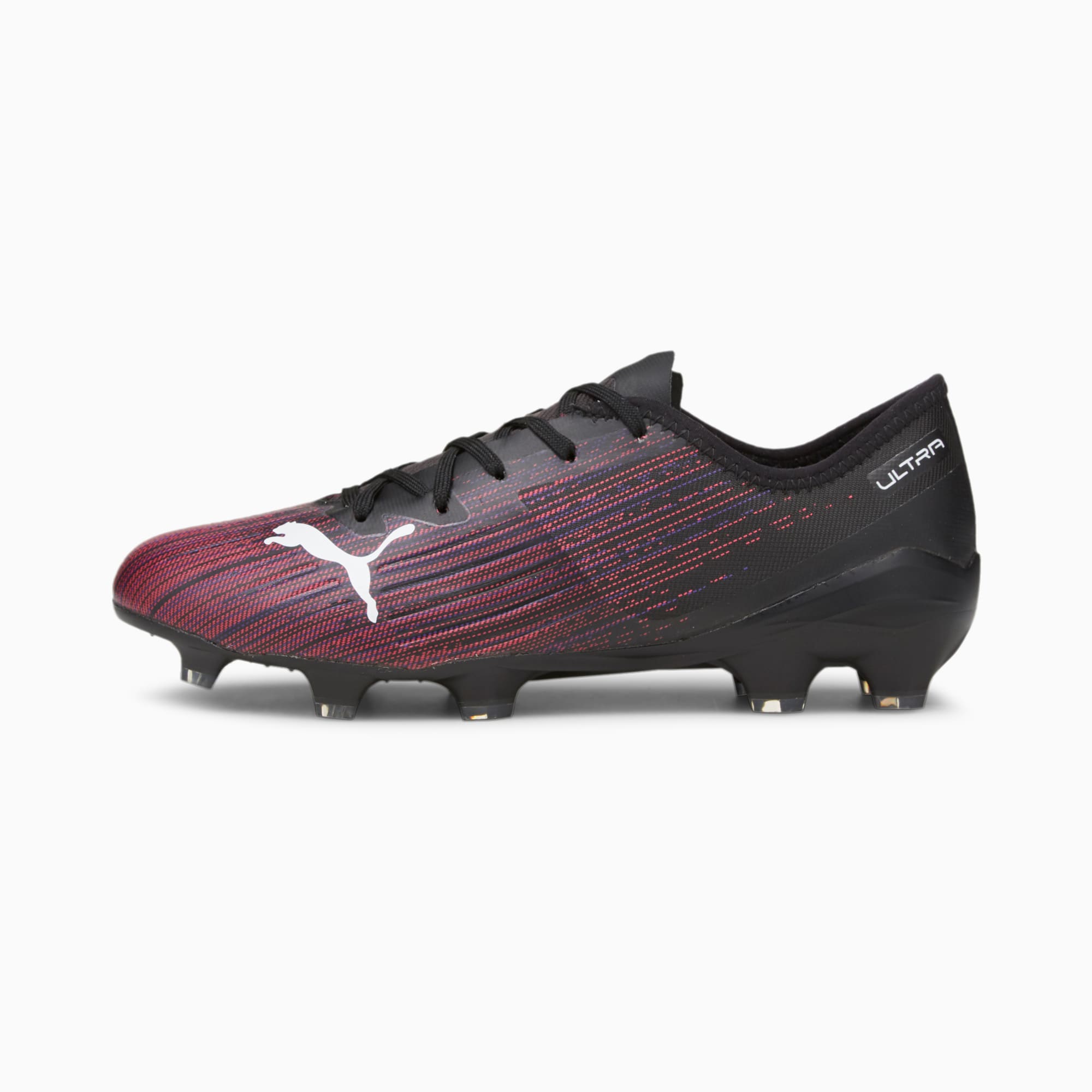 PUMA Chaussures de football ULTRA 2.1 FG/AG homme, Noir/Rose, Taille 43, Chaussures