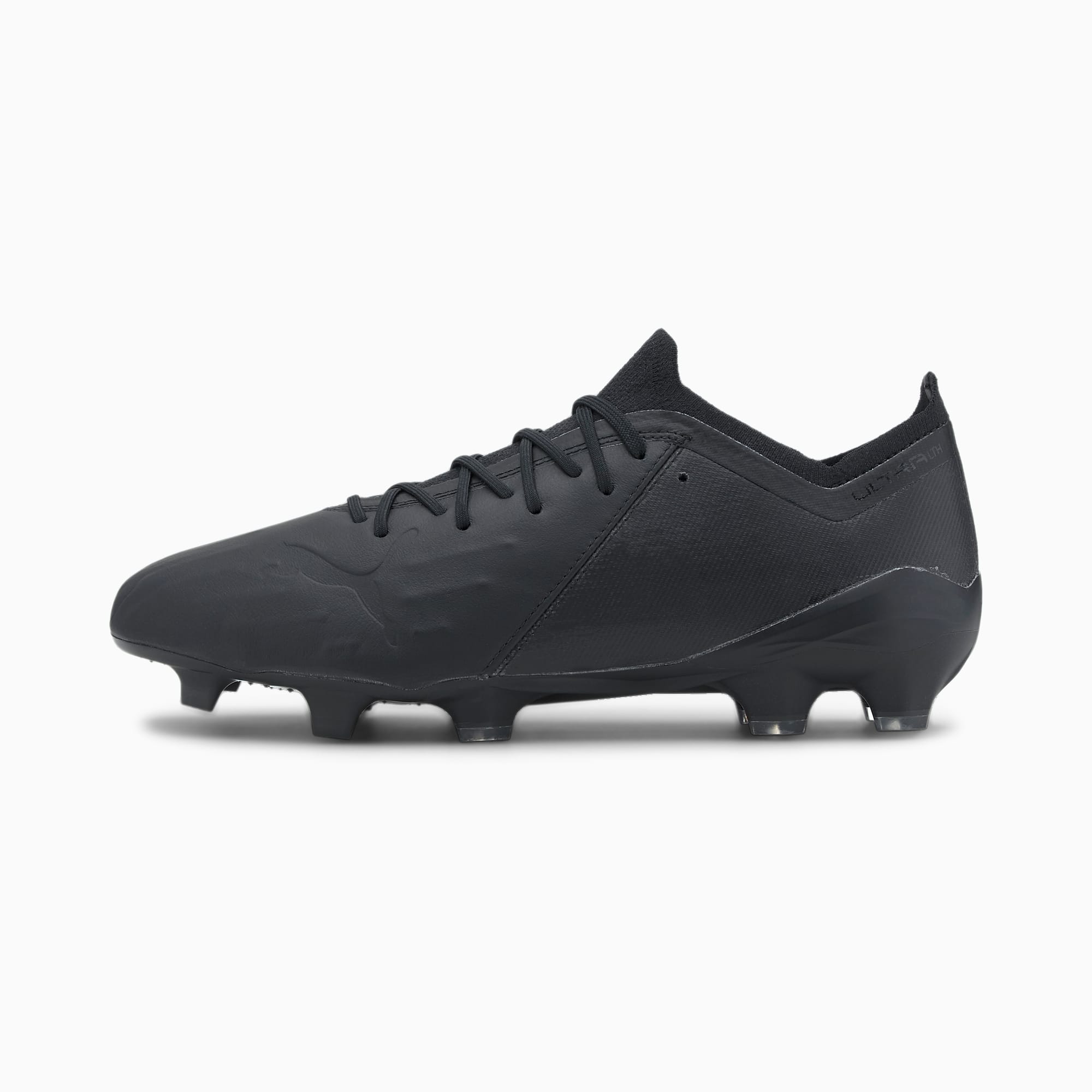 PUMA Chaussures de football ULTRA 1.1 Lth FG/AG, Noir/Gris/Blanc, Taille 39, Accessoires