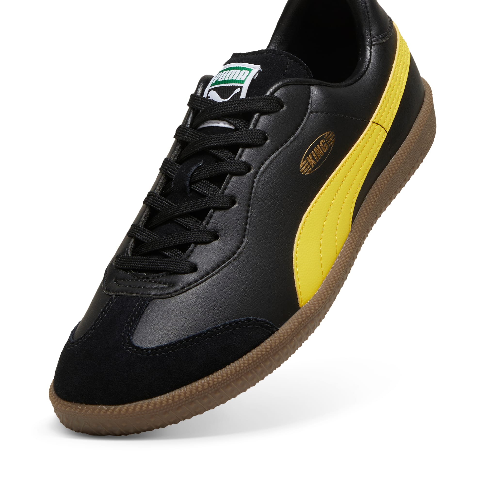 PUMA KING 21 IT voetbalschoenen voor Dames, Geel/Zwart