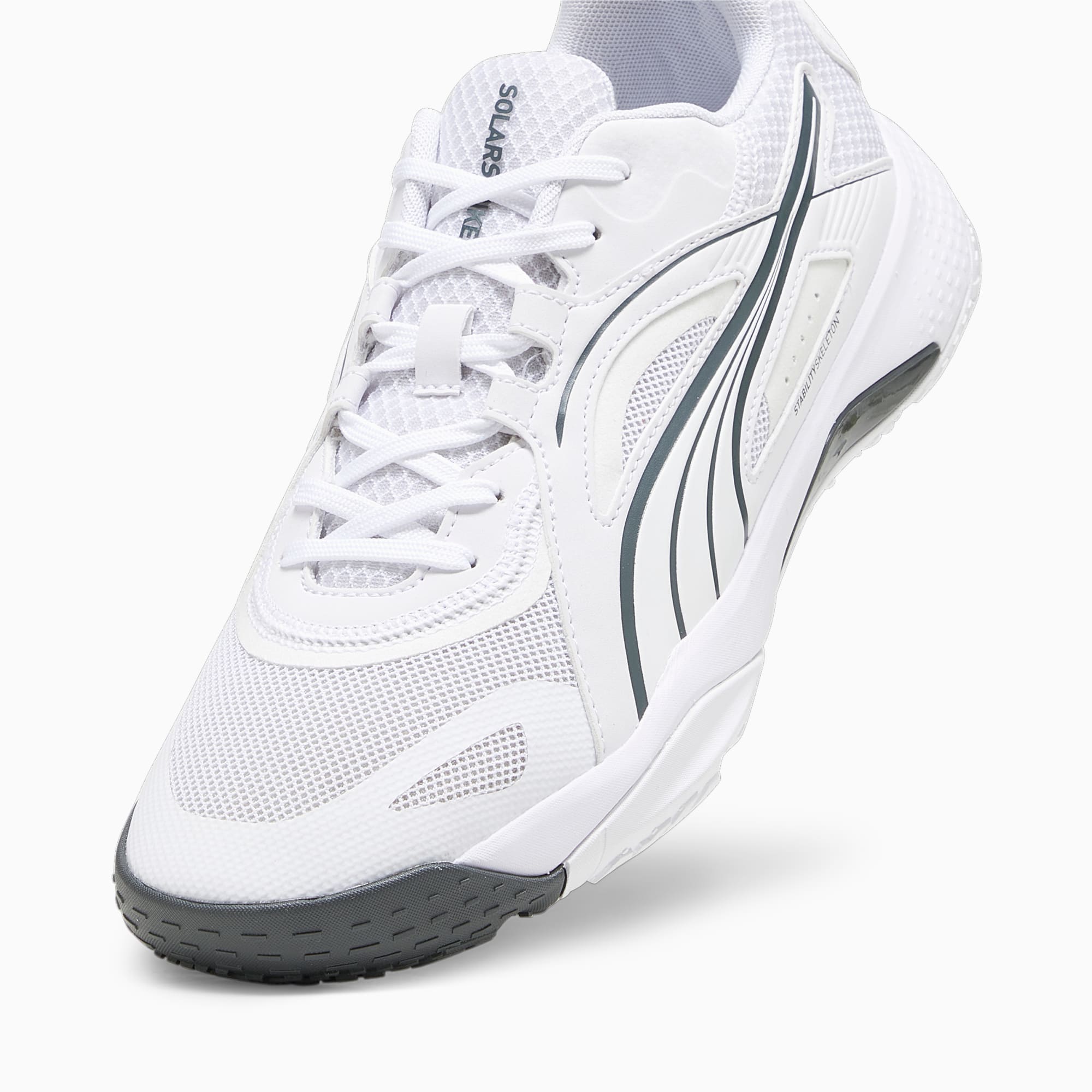 PUMA Solarstrike II indoorsportschoenen, Wit/Grijs