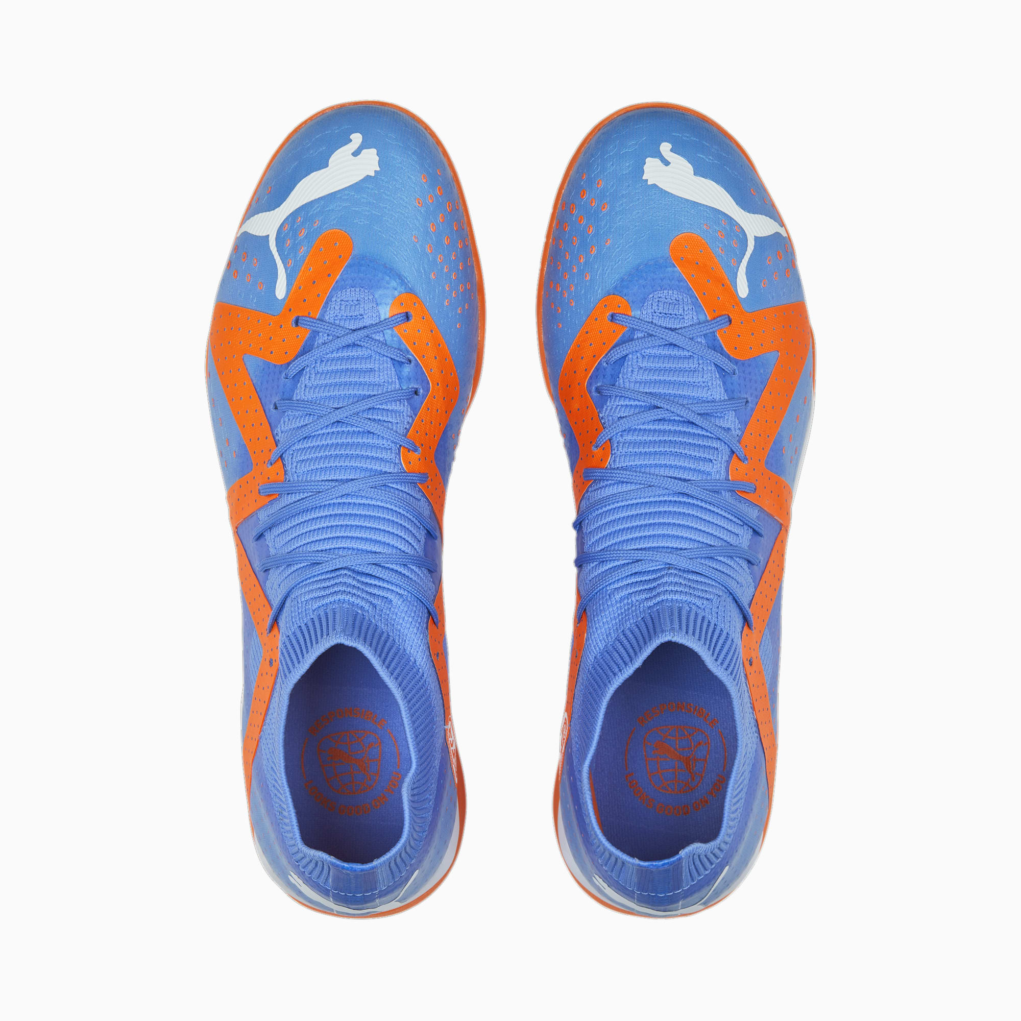 PUMA Future Match Zaalvoetbalschoenen (IN) Blauw Oranje Wit