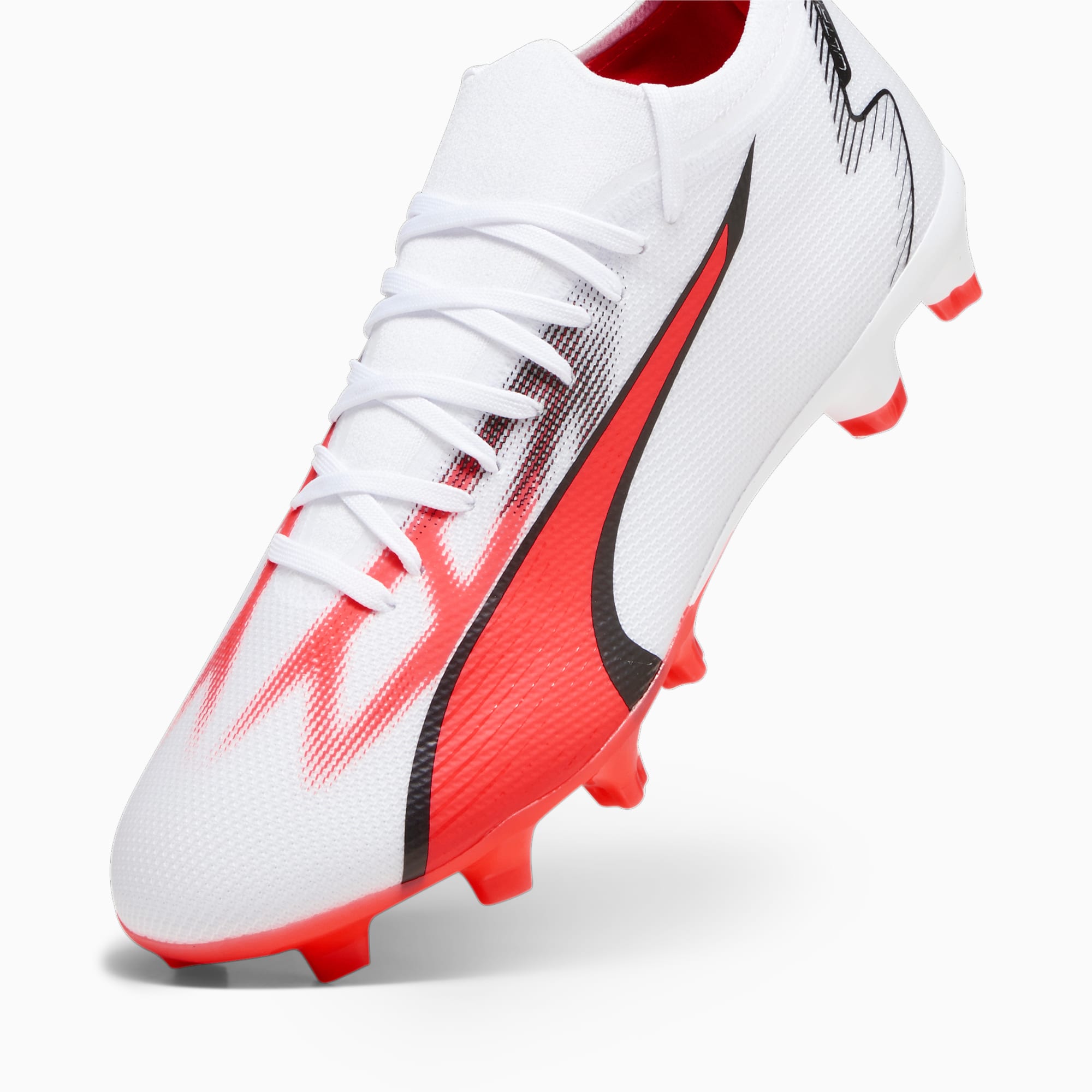 PUMA ULTRA MATCH FG/AG voetbalschoenen voor Heren, Wit/Roze/Zwart