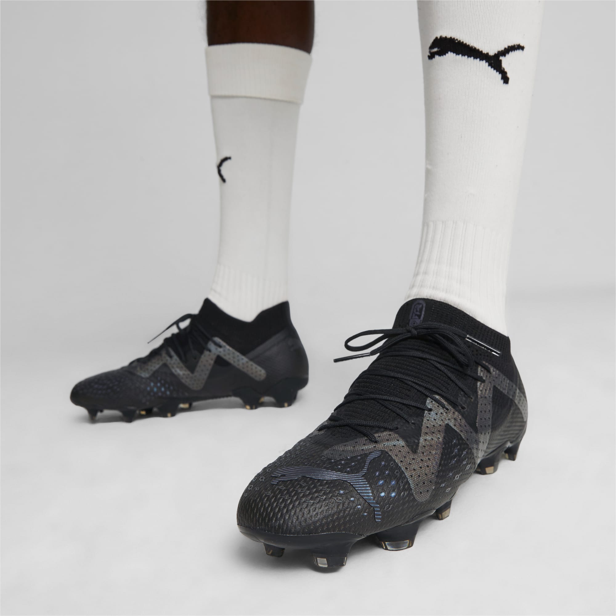 PUMA Chaussures De Football FUTURE ULTIMATE FG/AG Pour Homme, Noir/Gris