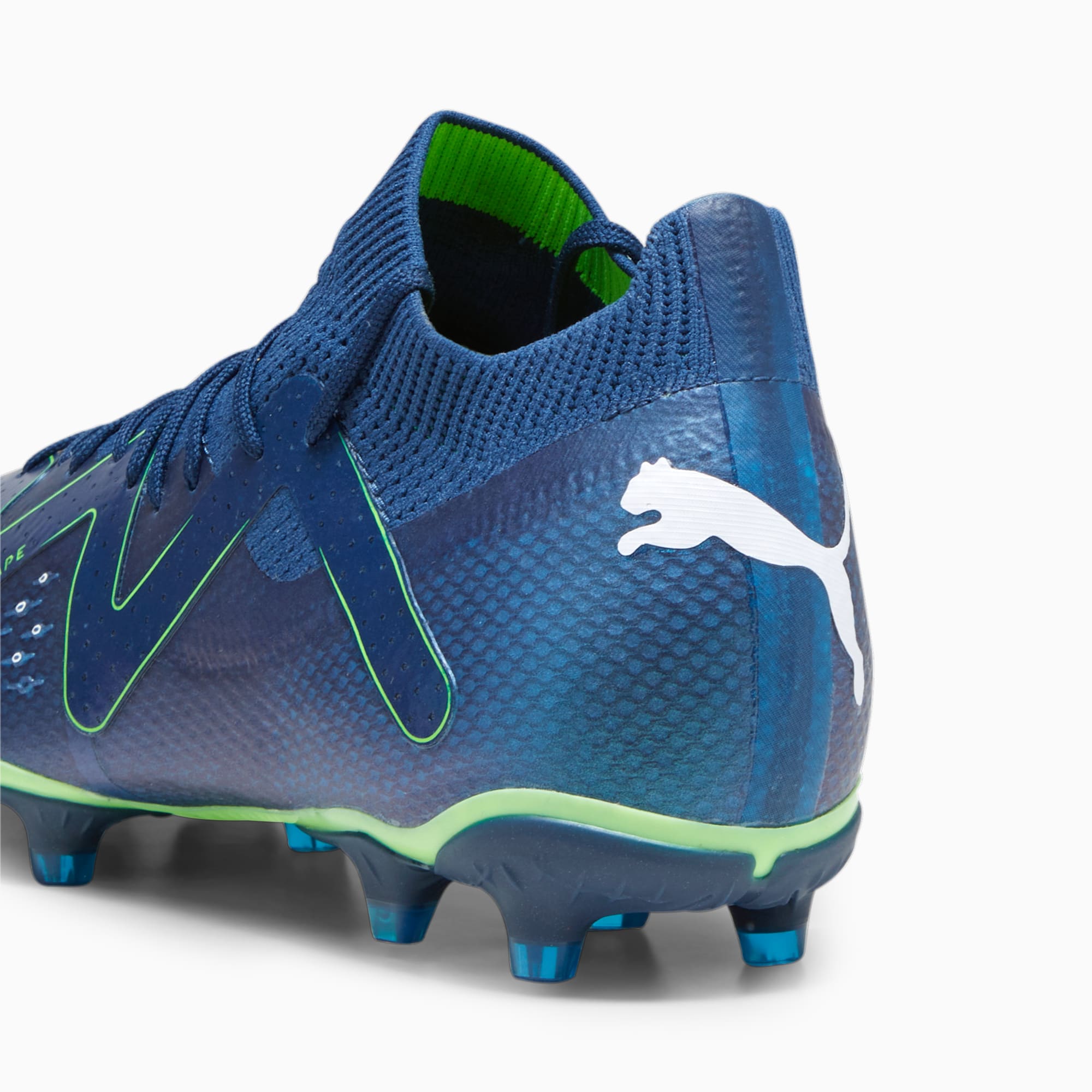 PUMA Chaussures De Football FUTURE PRO FG/AG Pour Homme, Bleu/Vert/Blanc