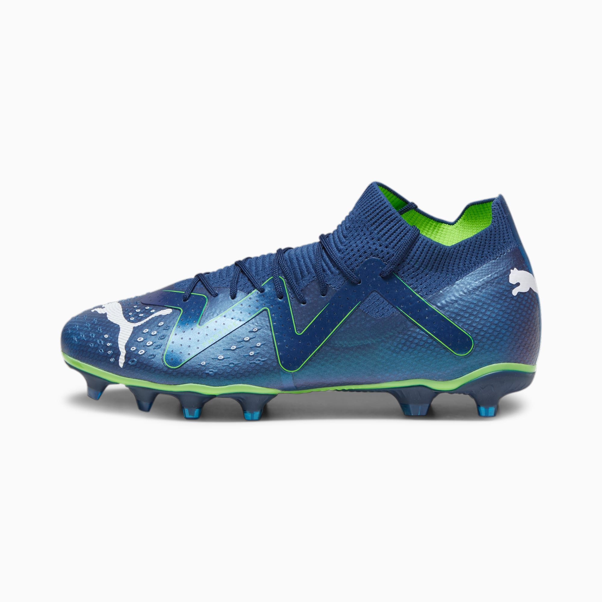 PUMA Chaussures De Football FUTURE PRO FG/AG Pour Homme, Bleu/Vert/Blanc