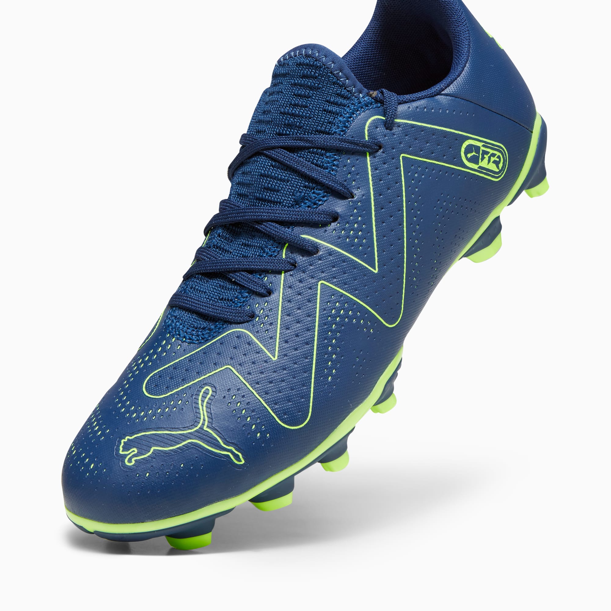 PUMA FUTURE PLAY FG/AG Voetbalschoenen Voor Heren, Blauw/Groen