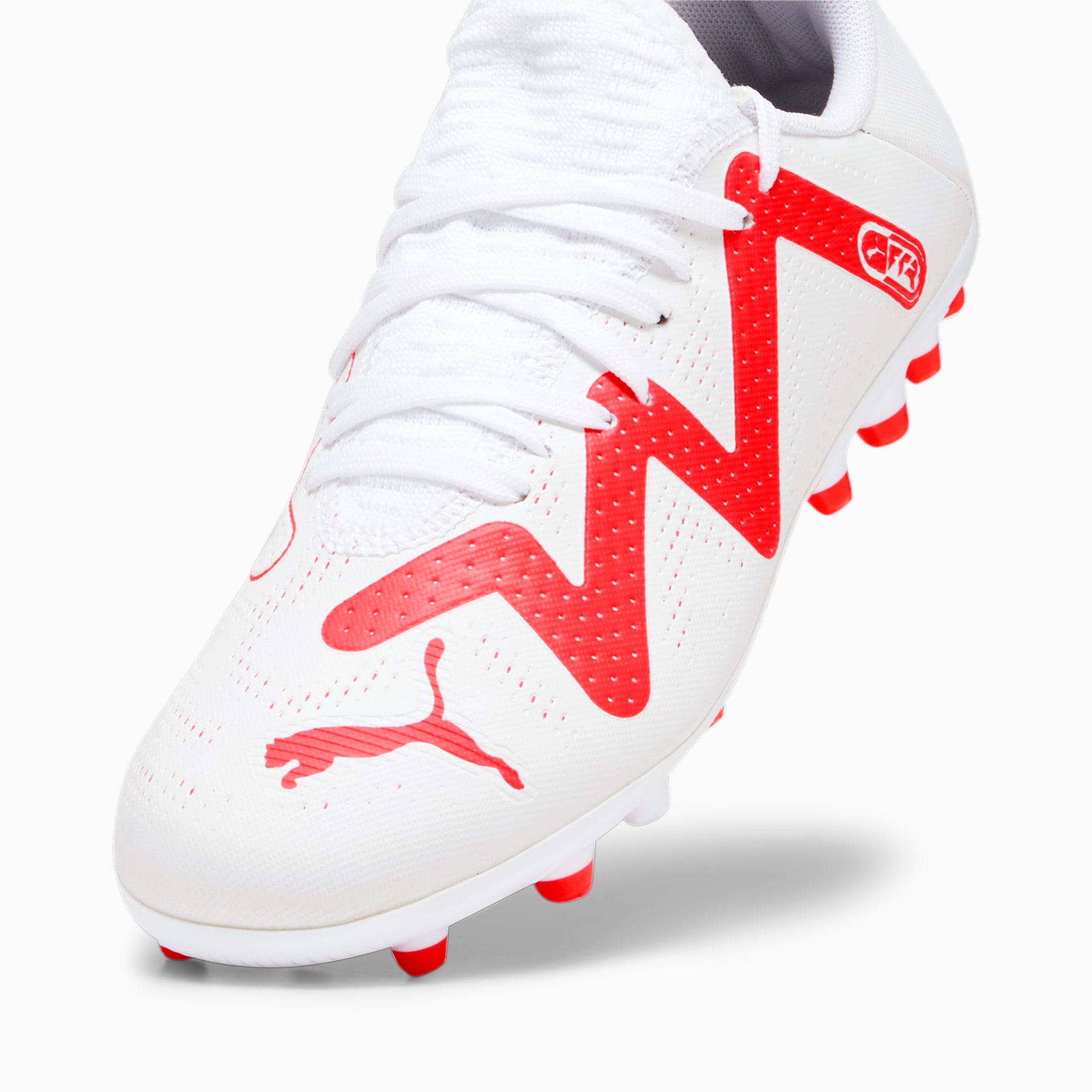 PUMA FUTURE PLAY MG Voetbalschoenen, Wit/Roze