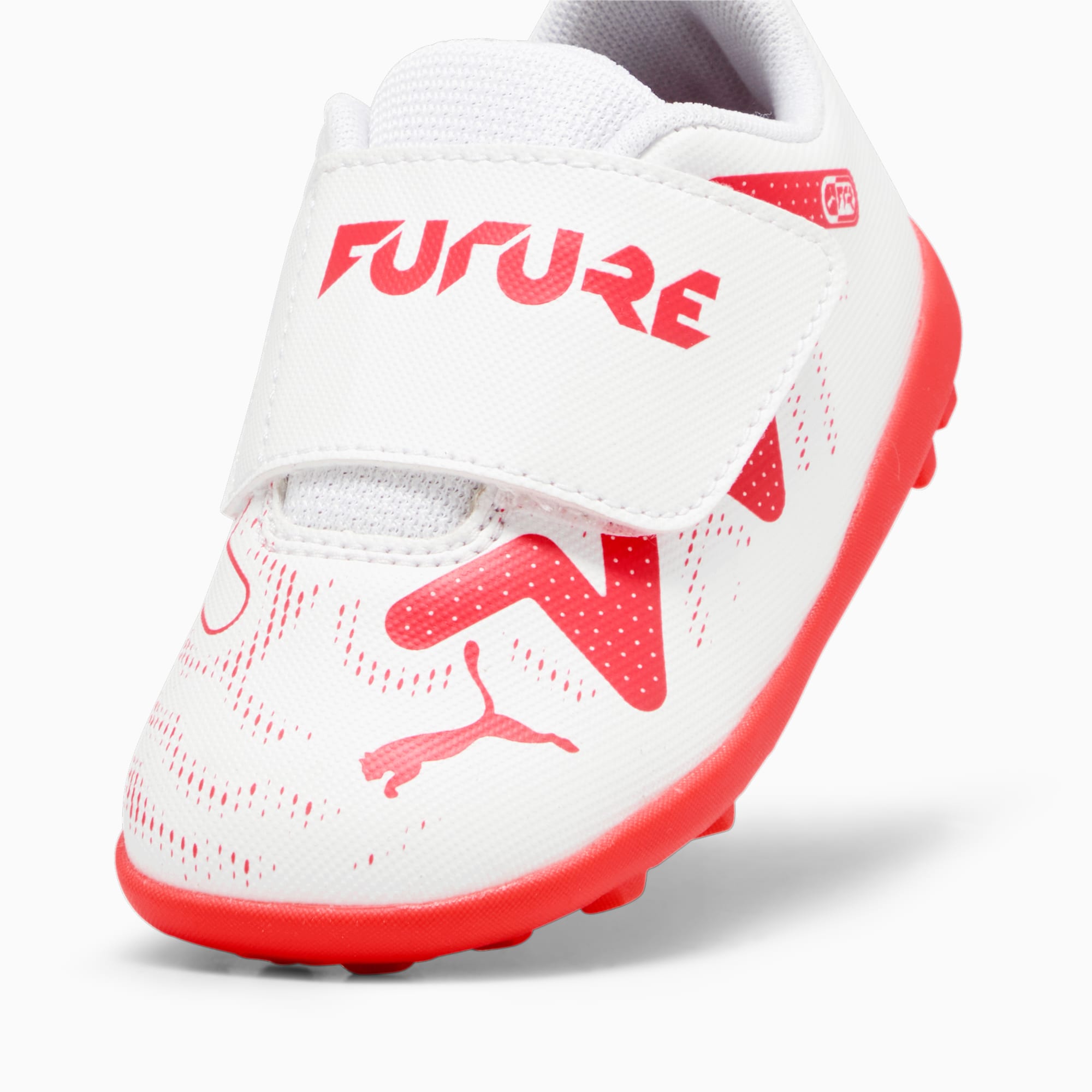 PUMA Future Play Turf Voetbalschoenen (TF) Baby / Peuters Wit Rood