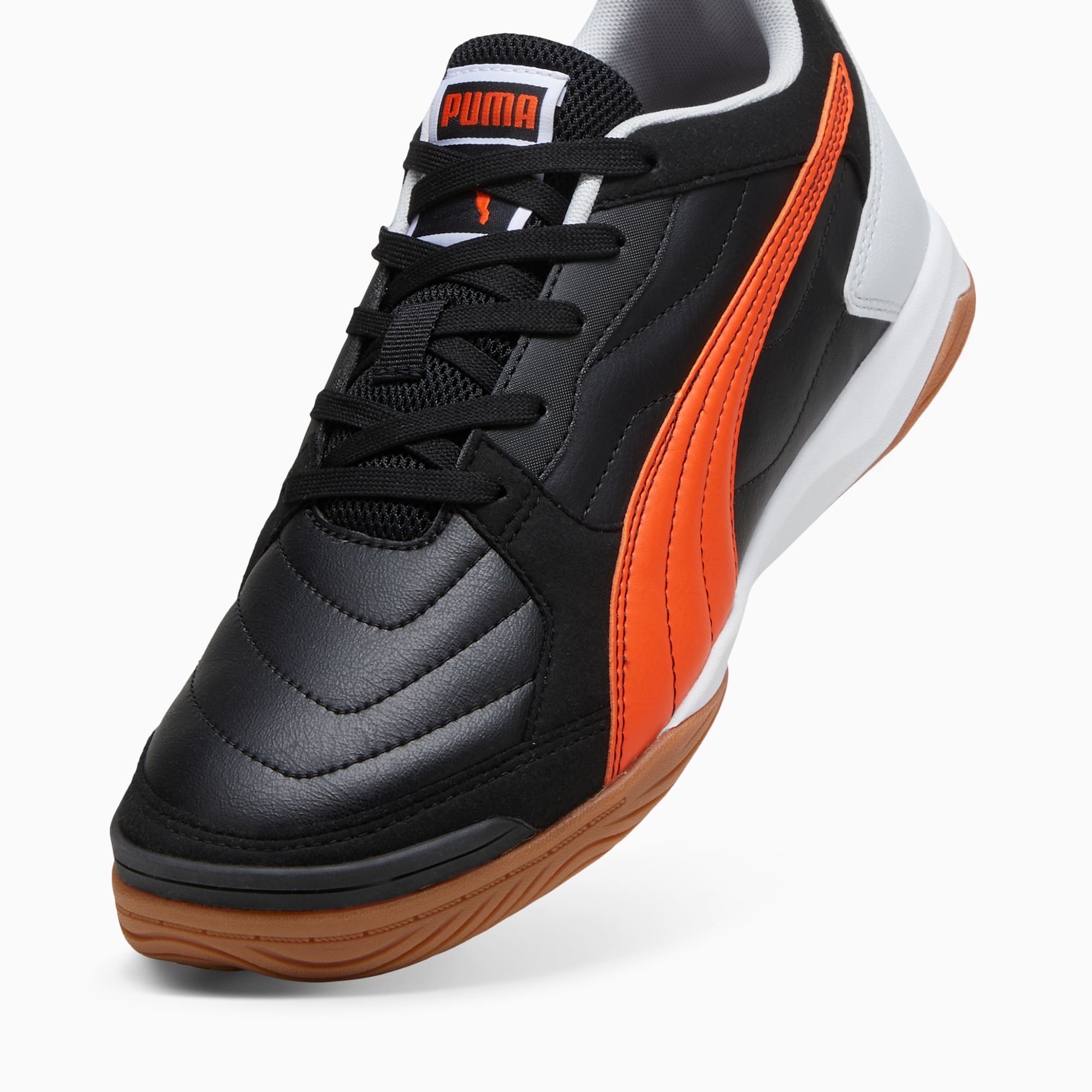 PUMA PRESSING IV zaalvoetbalschoenen, Zilver/Zwart