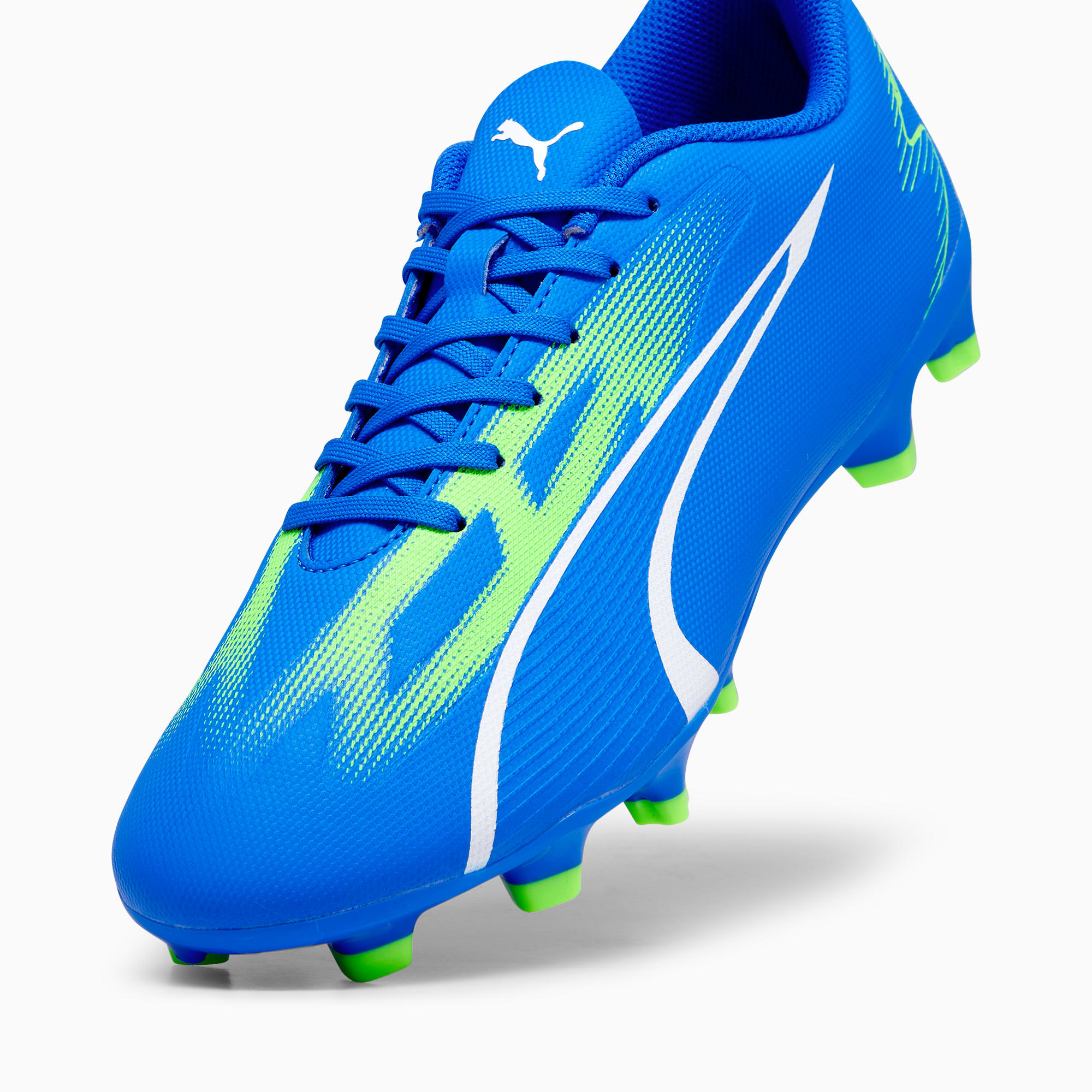 PUMA ULTRA PLAY FG/AG Voetbalschoenen Voor Heren, Blauw/Groen/Wit