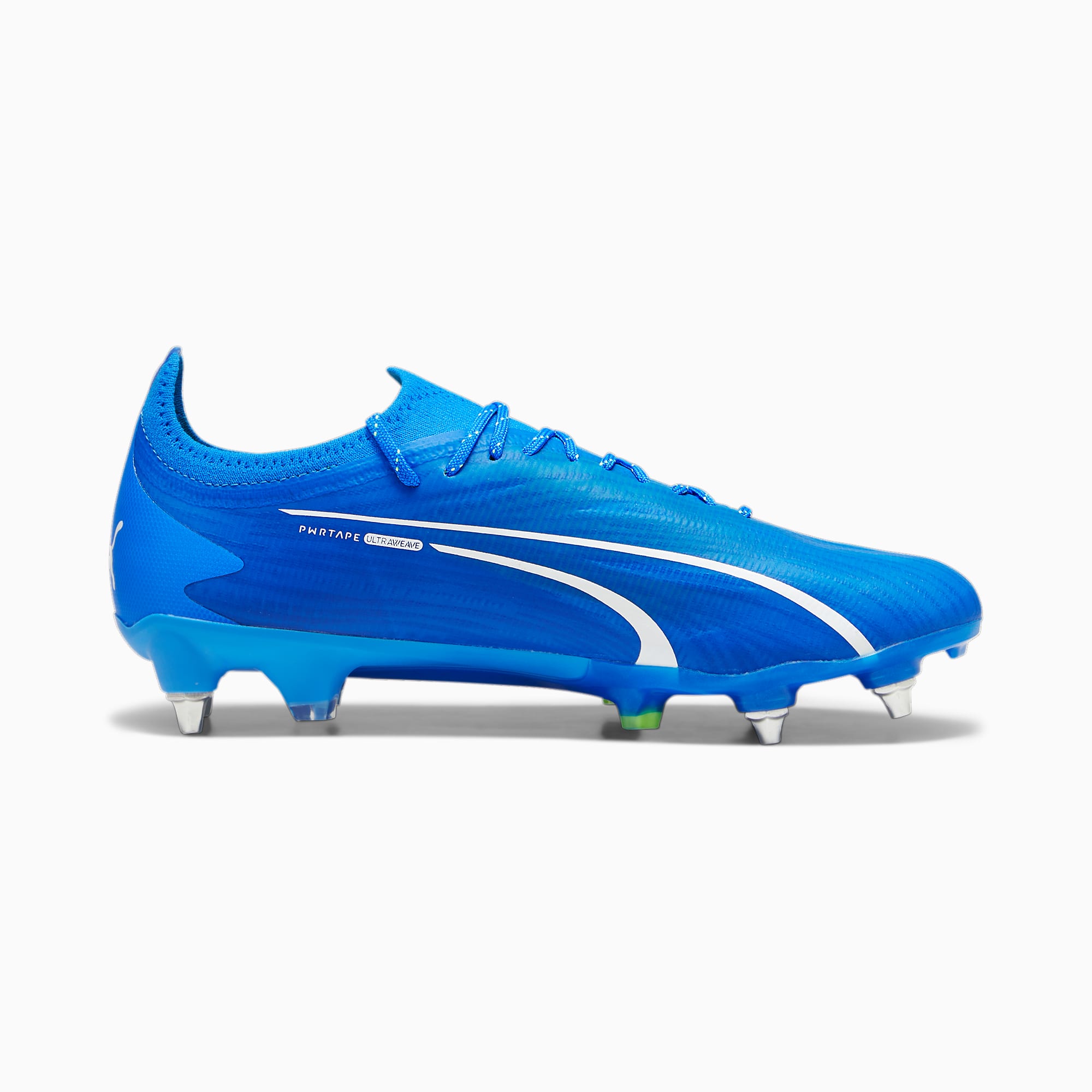 PUMA Chaussures De Football ULTRA ULTIMATE MxSG Pour Homme, Bleu/Vert/Blanc